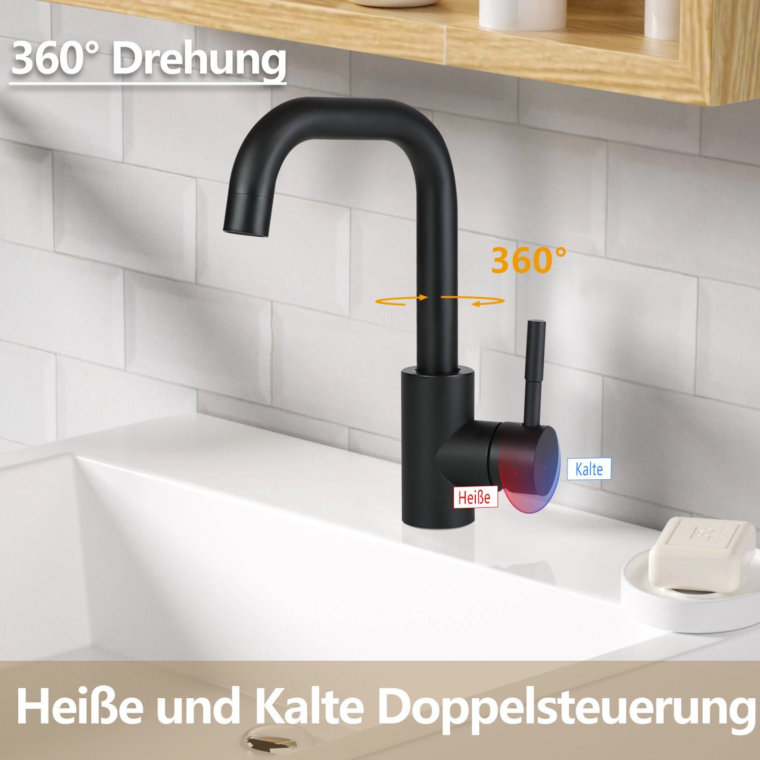 ZMH Waschtischarmatur Wasserhahn Bad Ausziehbar brause günstig online kaufen