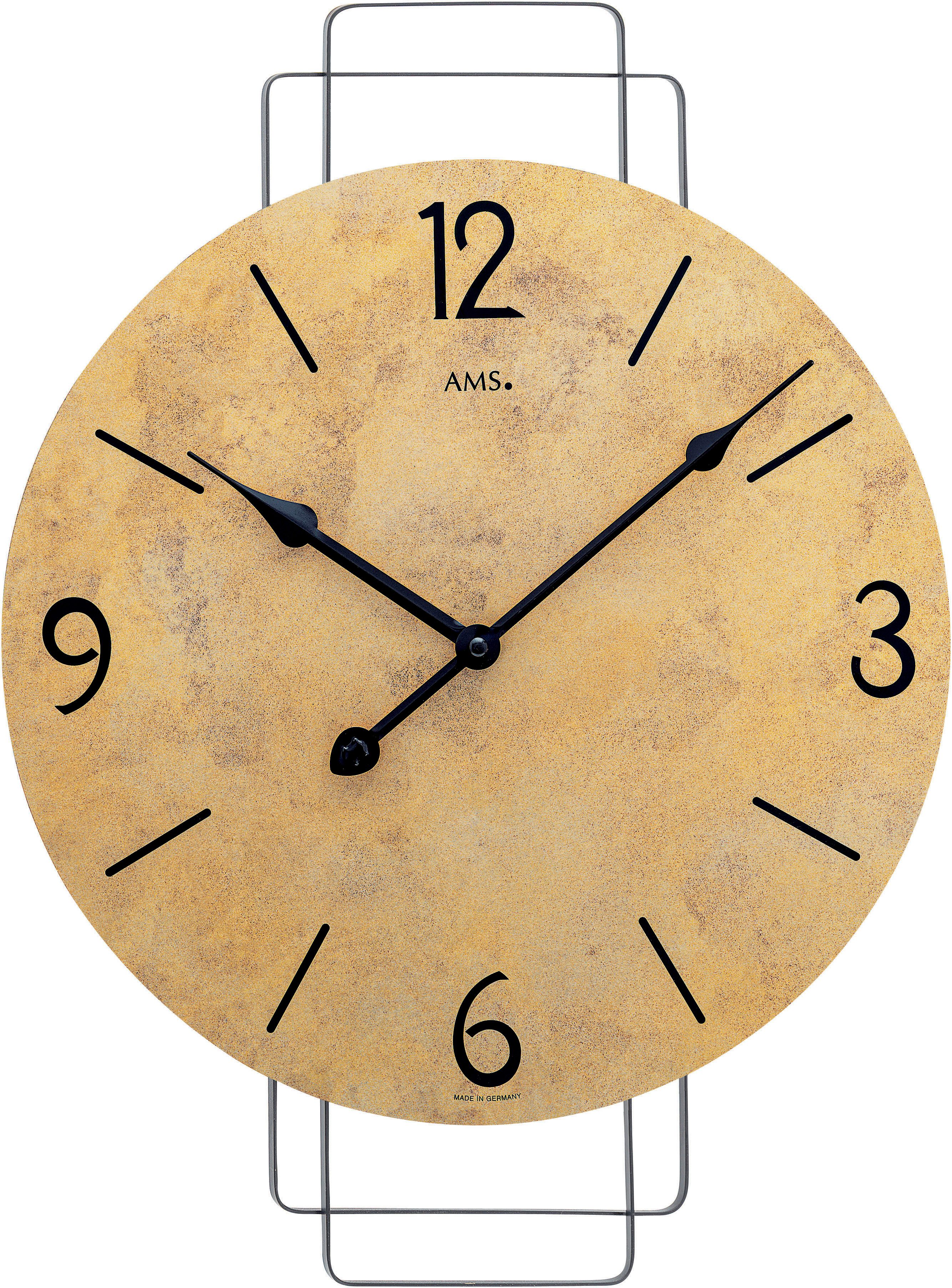 AMS Wanduhr (Made in Germany,Wohnzimmer,Esszimmer,Küche,Arbeitszimmer,Büro,Flur)