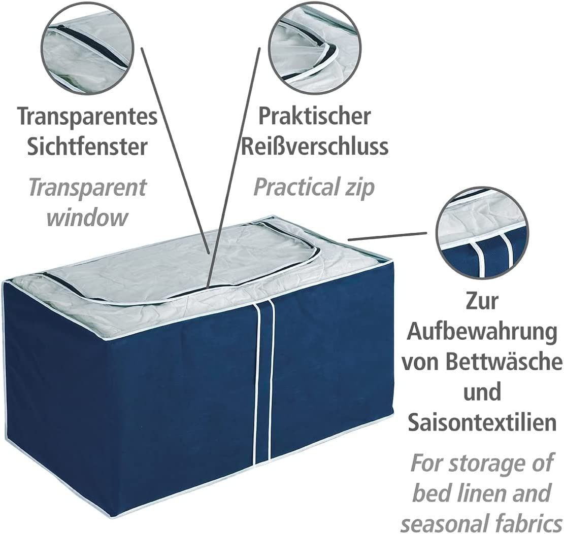 WENKO Unterbettkommode, Jumbo-Box Air, Aufbewahrungsbox für Textilien, mit  Sichtfenster