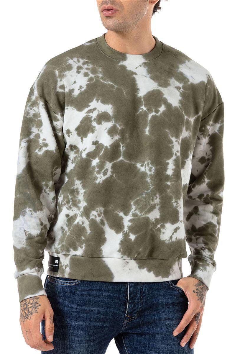 Langarmshirt dezent oversized im Batik Look