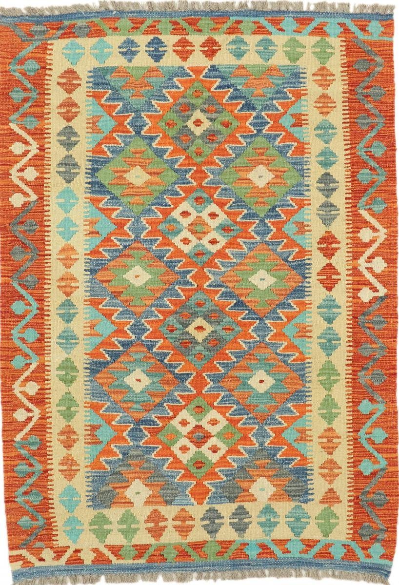 Orientteppich Kelim Afghan 101x143 Handgewebter Orientteppich, Nain Trading, rechteckig, Höhe: 3 mm