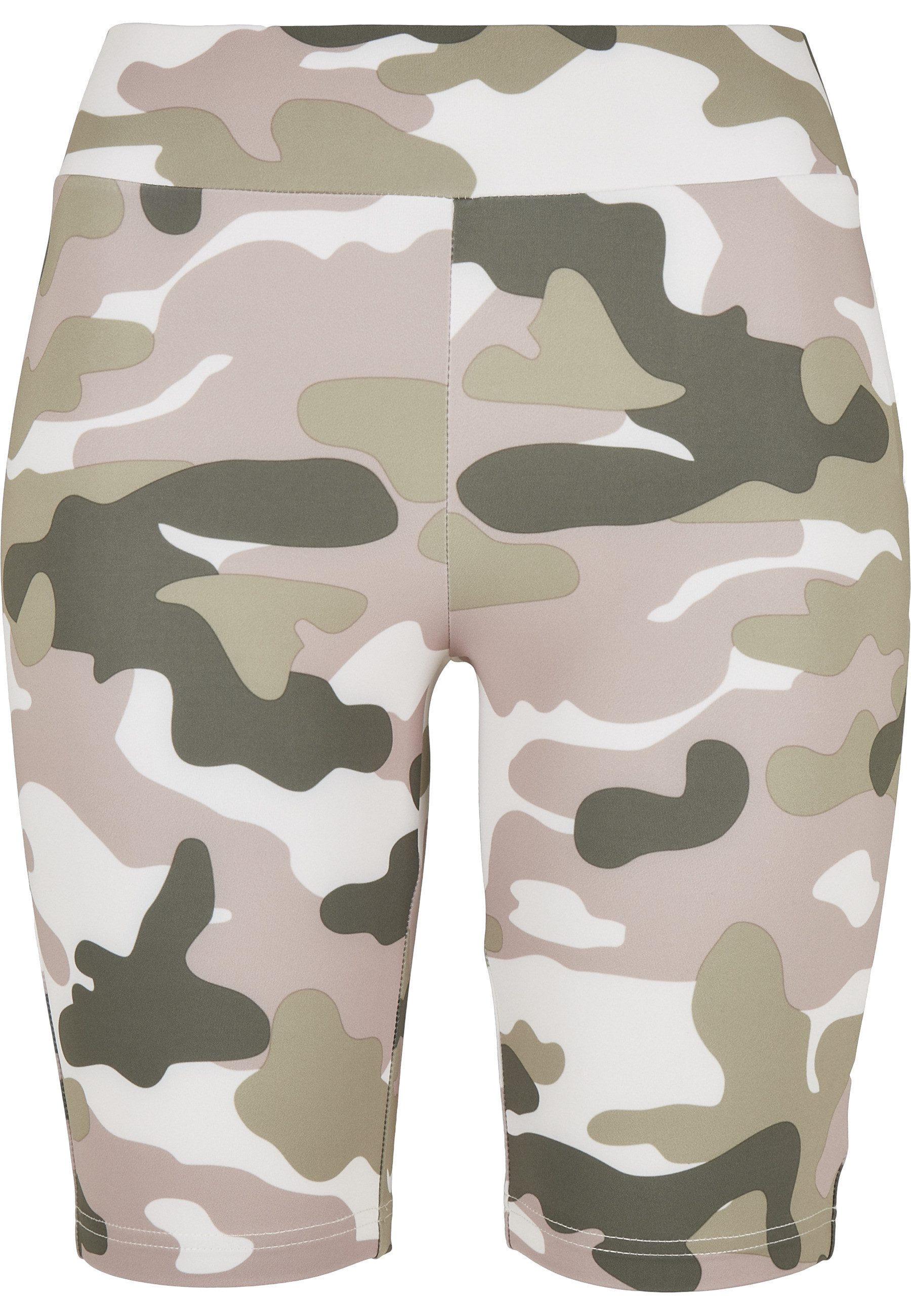URBAN CLASSICS Stoffhose Urban Classics Damen Ladies High Waist Camo Tech Cycle Shorts (1-tlg)