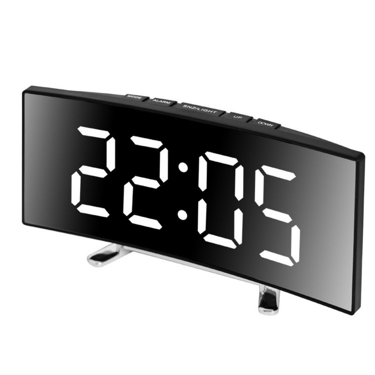 DOPWii Wecker Wecker,Snooze, Weiß LED-Display,Alarmwecker,Tischuhr LED-Digitaler