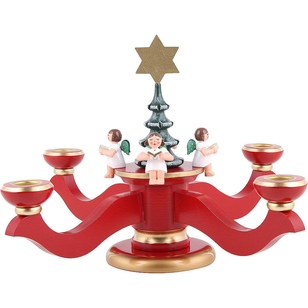 Christian Ulbricht Schwibbogen Adventsleuchter rot (20,0cm) von Christian Ulbricht
