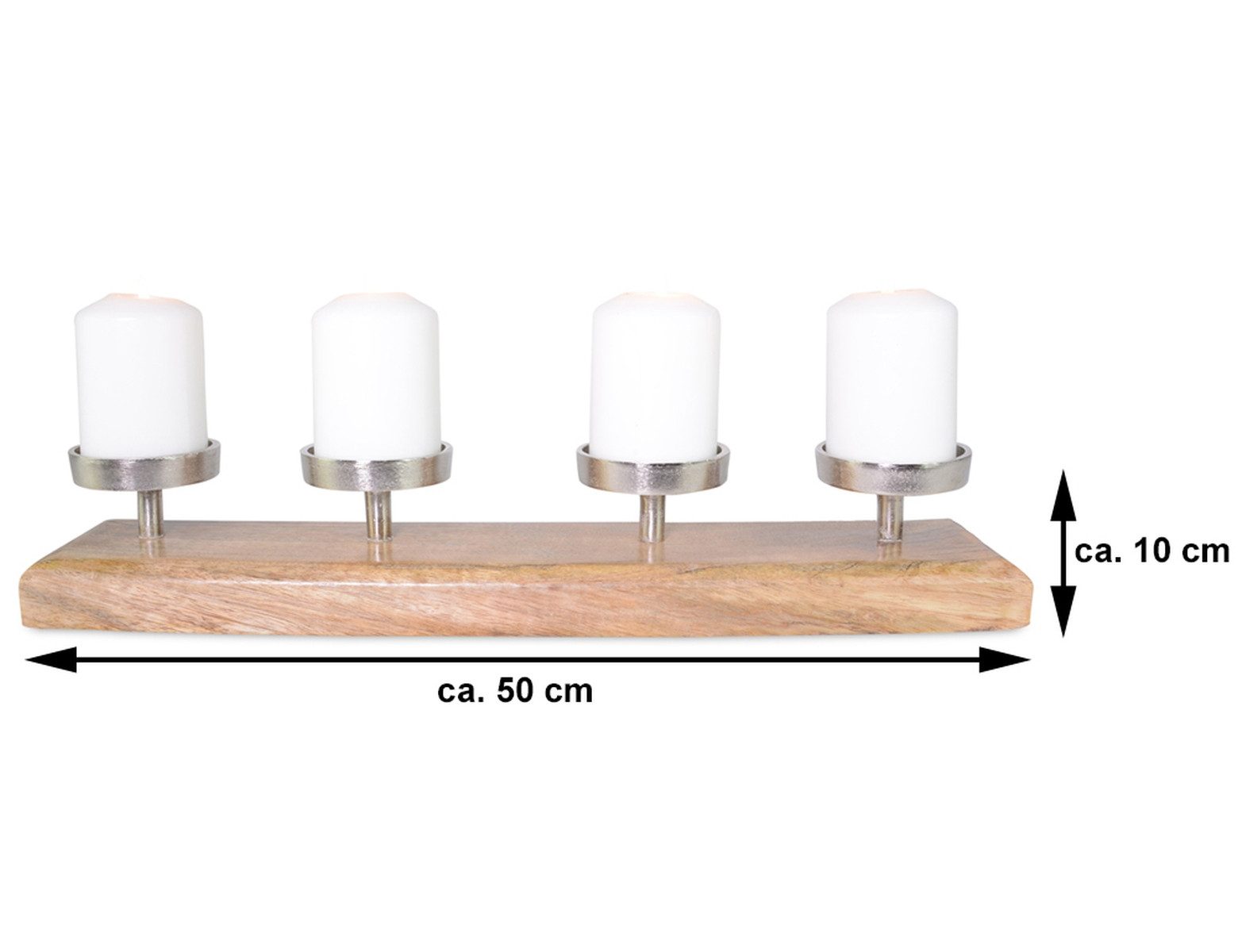RIFFELMACHER & WEINBERGER Adventsleuchter Adventskerzenhalter Mangoholz günstig online kaufen