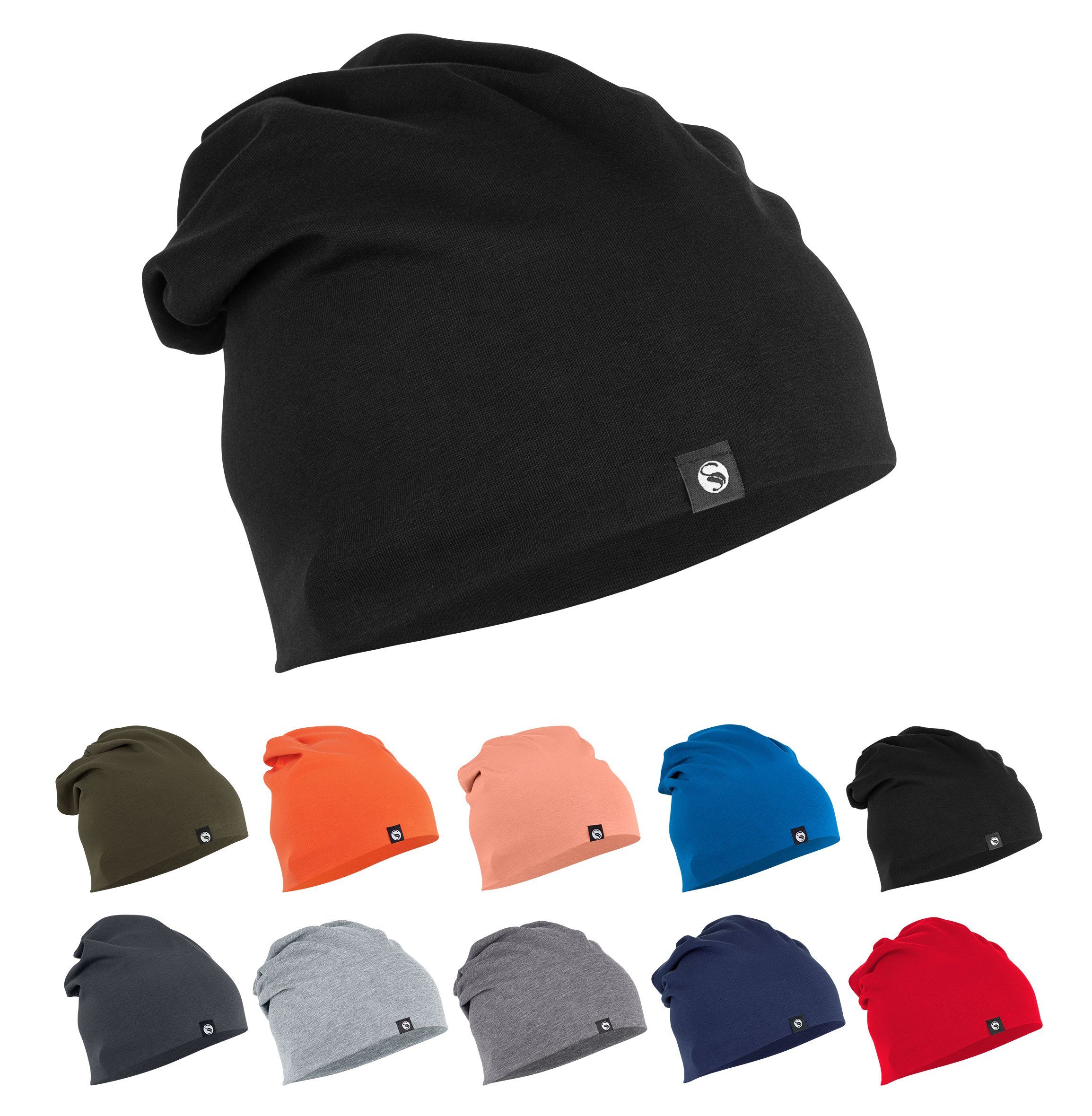 Stark Soul® Beanie Slouch Beanie, leichte Jersey-Mütze für Damen und Herren