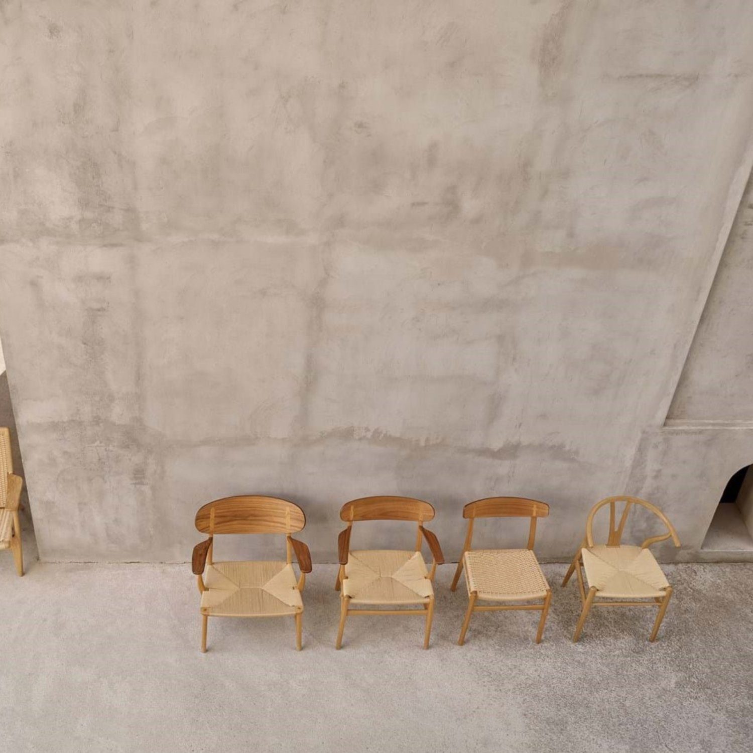 Hansen Geflecht Natur Chair Hansen /Y-Chair Wishbone Buche geseift Carl Stuhl Esszimmerstuhl Carl