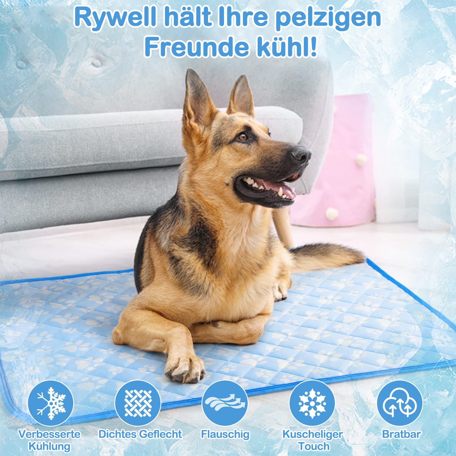 Rywell Hundematte M/L/XL Sommer Kühlmatte für günstig online kaufen