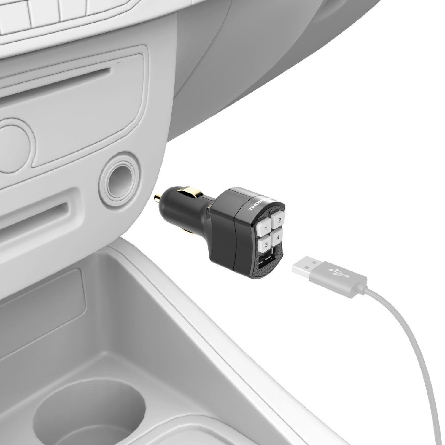 Thomson Funkfernsteuerung Garagentor Tor-Antrieb Fernbedienung Handsender, Universal für 433 / 868 MHz lernfähig Tore Steuerung 4 Tasten Auto