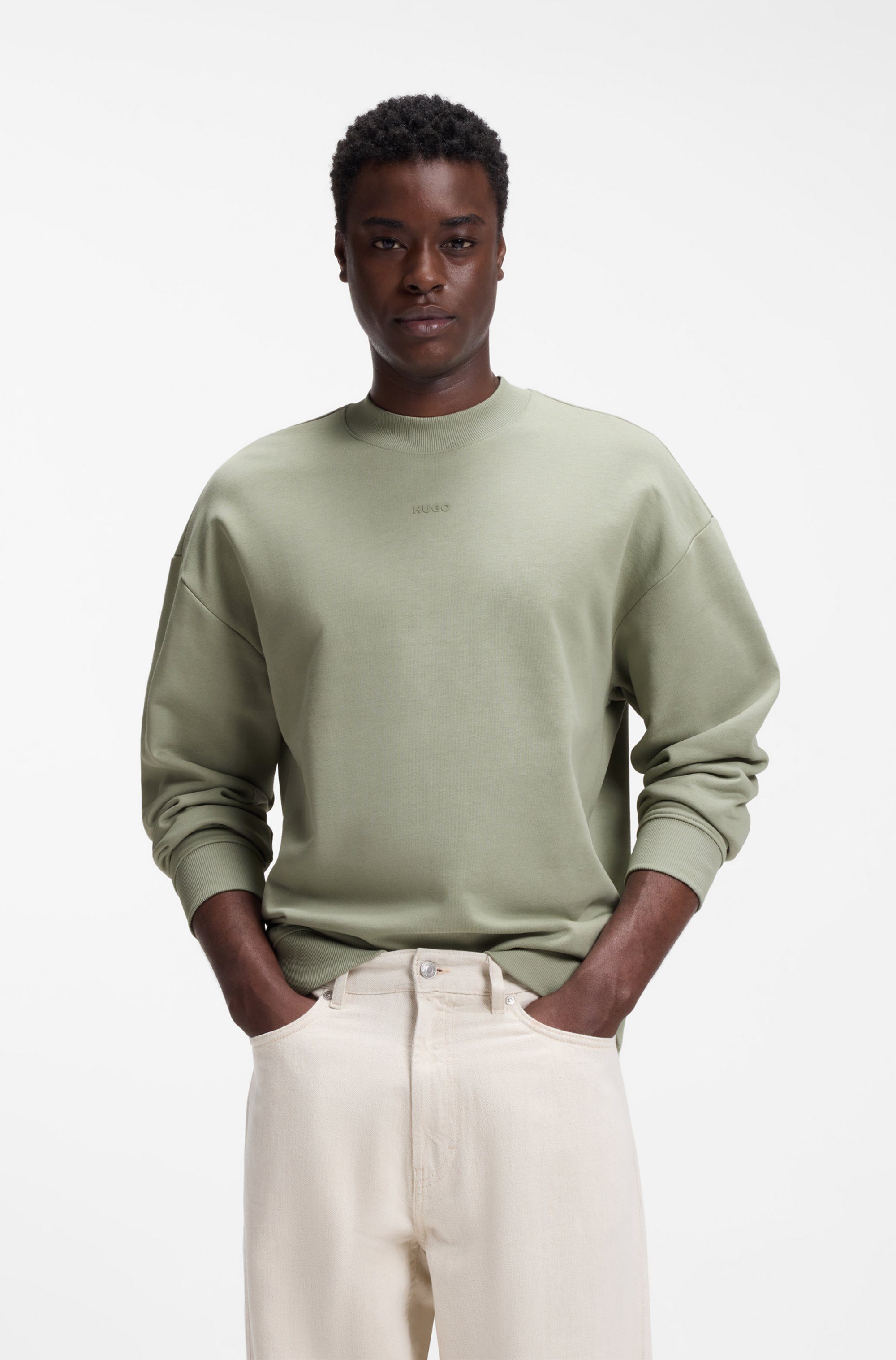 HUGO Sweatshirt Dapocrew Rundhalsausschnitt, Relaxed Fit, Logo-Druck günstig online kaufen