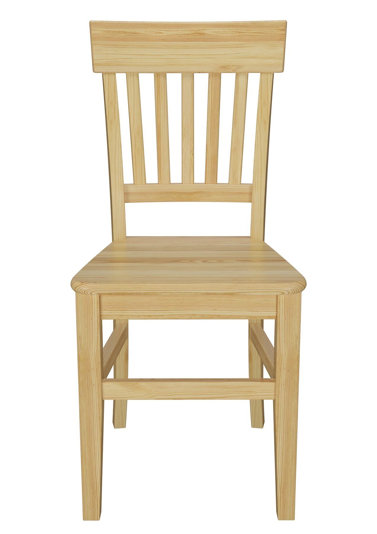 Holzstuhl ERST-HOLZ Einzelstuhl Küchenstuhl robust V-90.71-27 Esszimmerstuhl oder Doppelpack Klassischer Massivholzstuhl