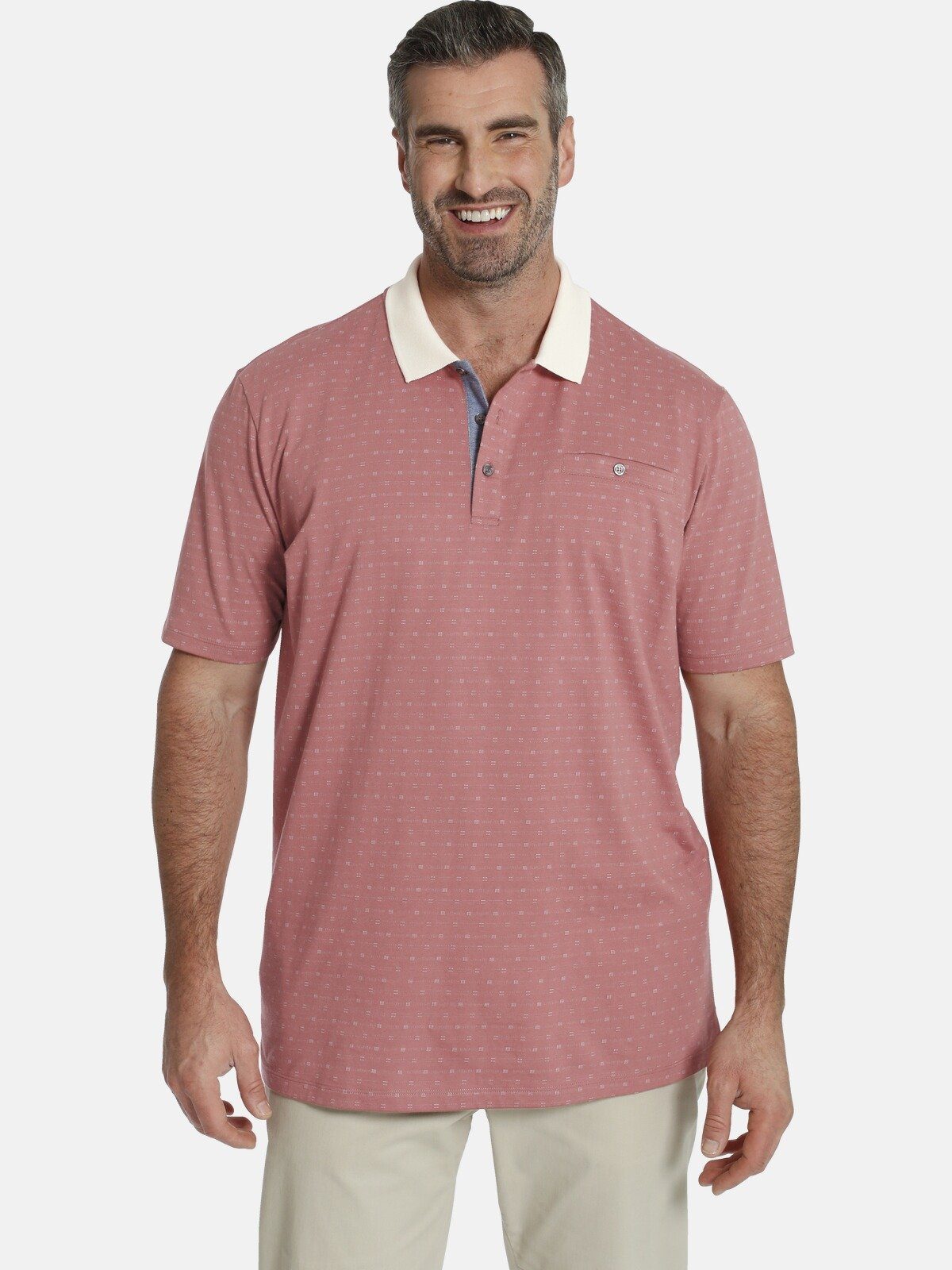 Charles Colby Poloshirt EARL MIKE Retro-Stil bequeme Passform