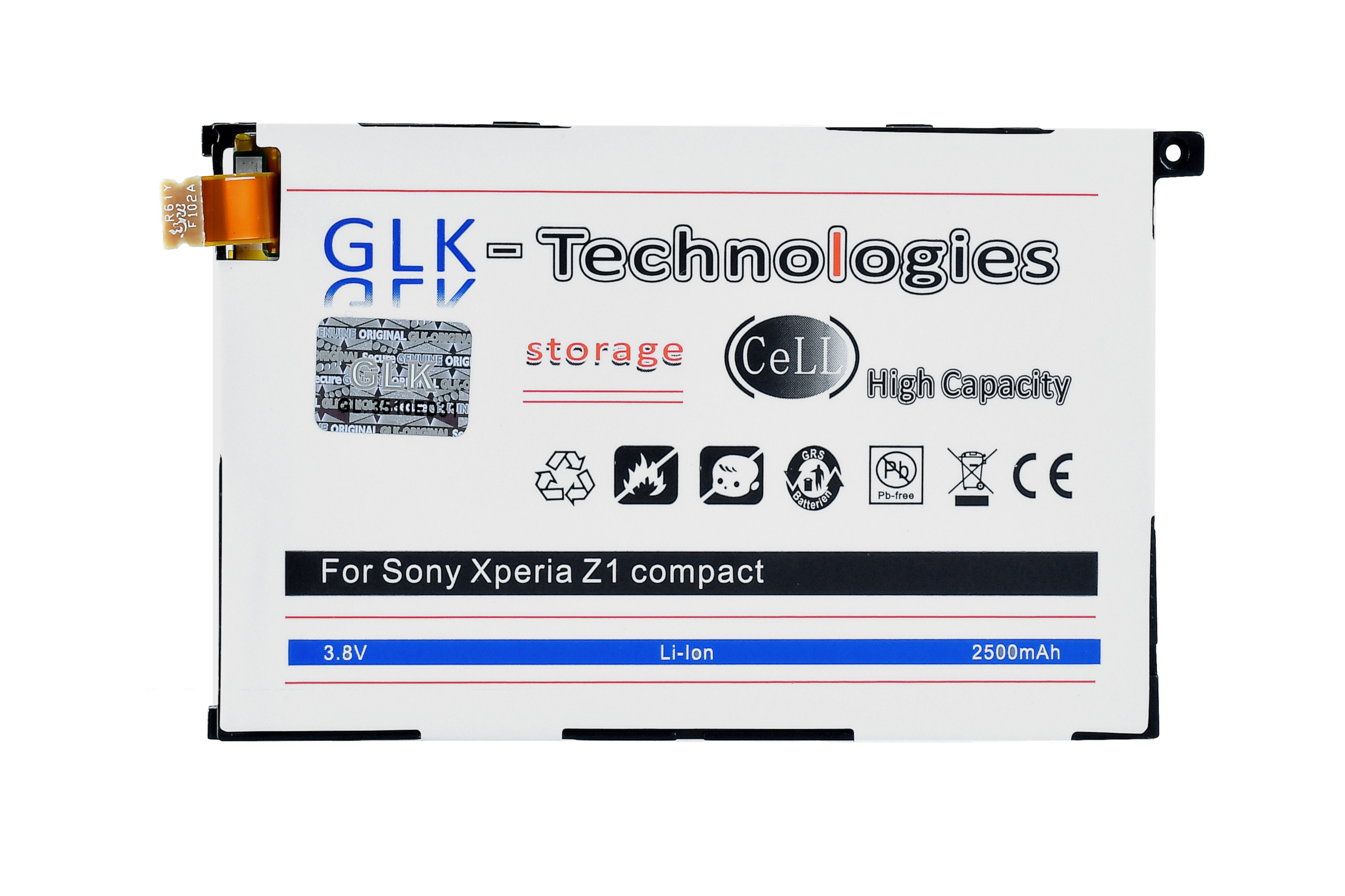 LIS1529ERPC), / (3.8 mit D5503 Smartphone-Akku Z1 NEU / Set 2500 mAh, Compact Kit GLK-Technologies Xperia Original (ersetzt 2500 accu, High inkl. Battery, Power Sony V) mAh Werkzeug GLK-Technologies Ersatzakku kompatibel