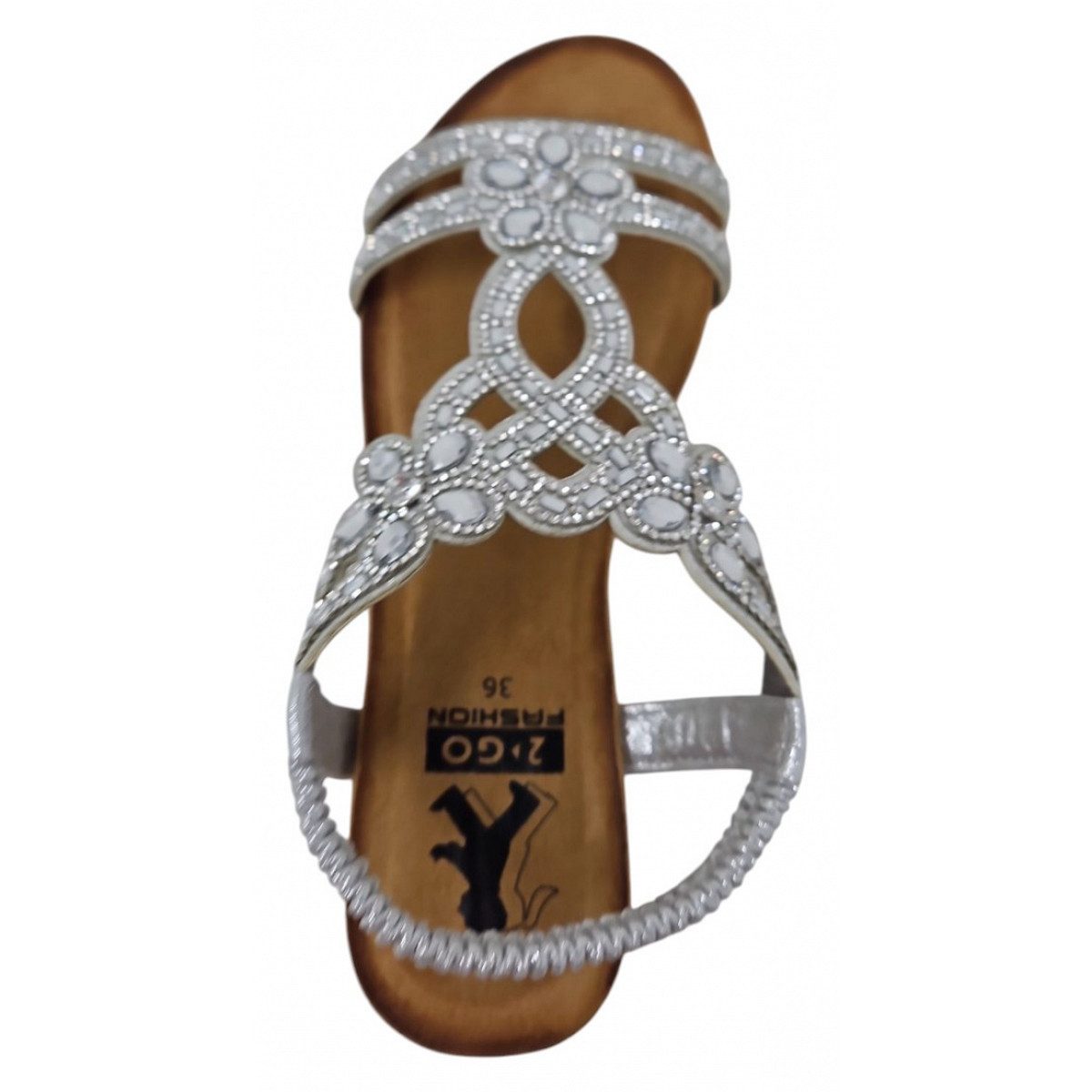 2Go Fashion Keilsandale Damen silber günstig online kaufen