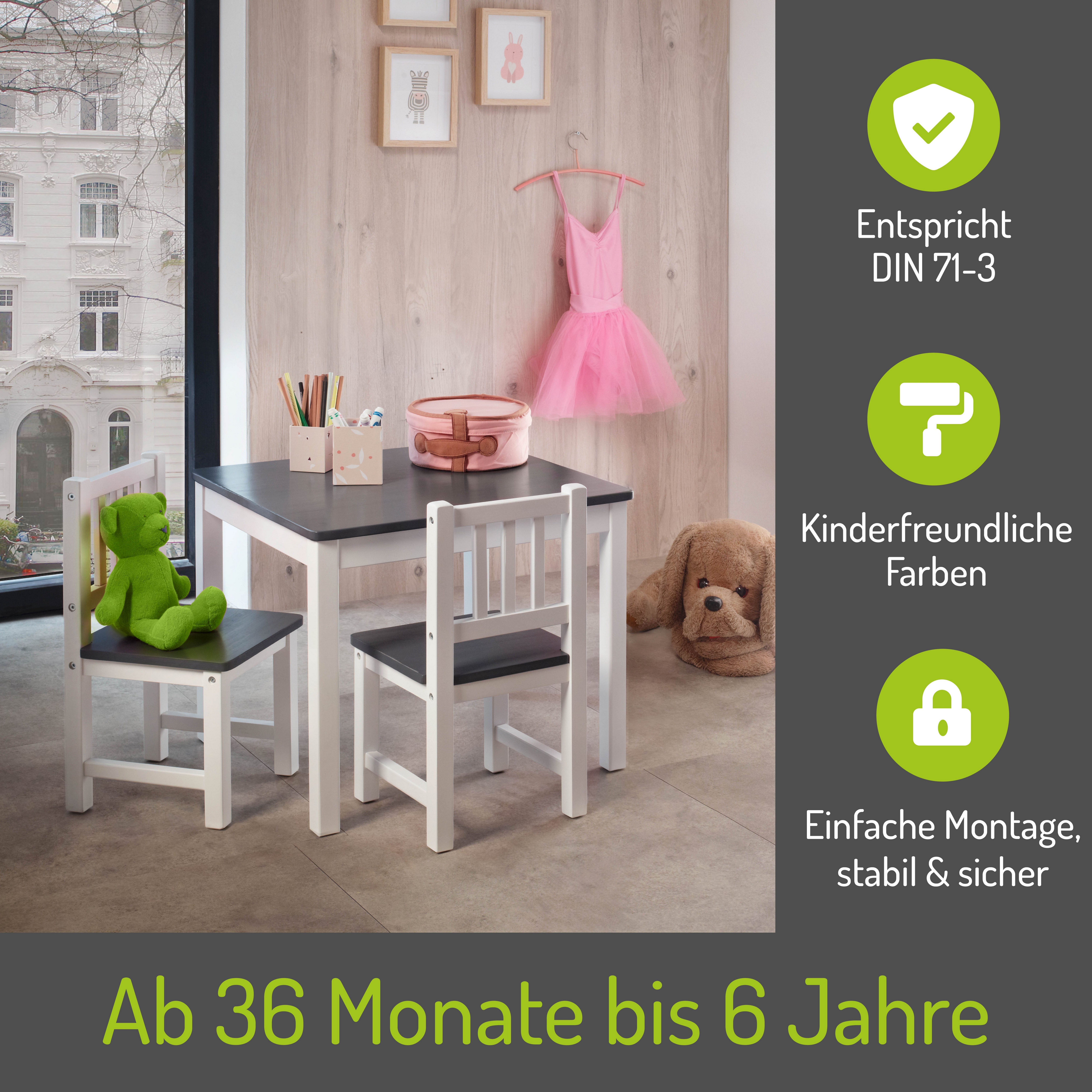 BOMI Kindersitzgruppe Holzsitzgruppe Amy, Kindertischgruppe aus günstig online kaufen