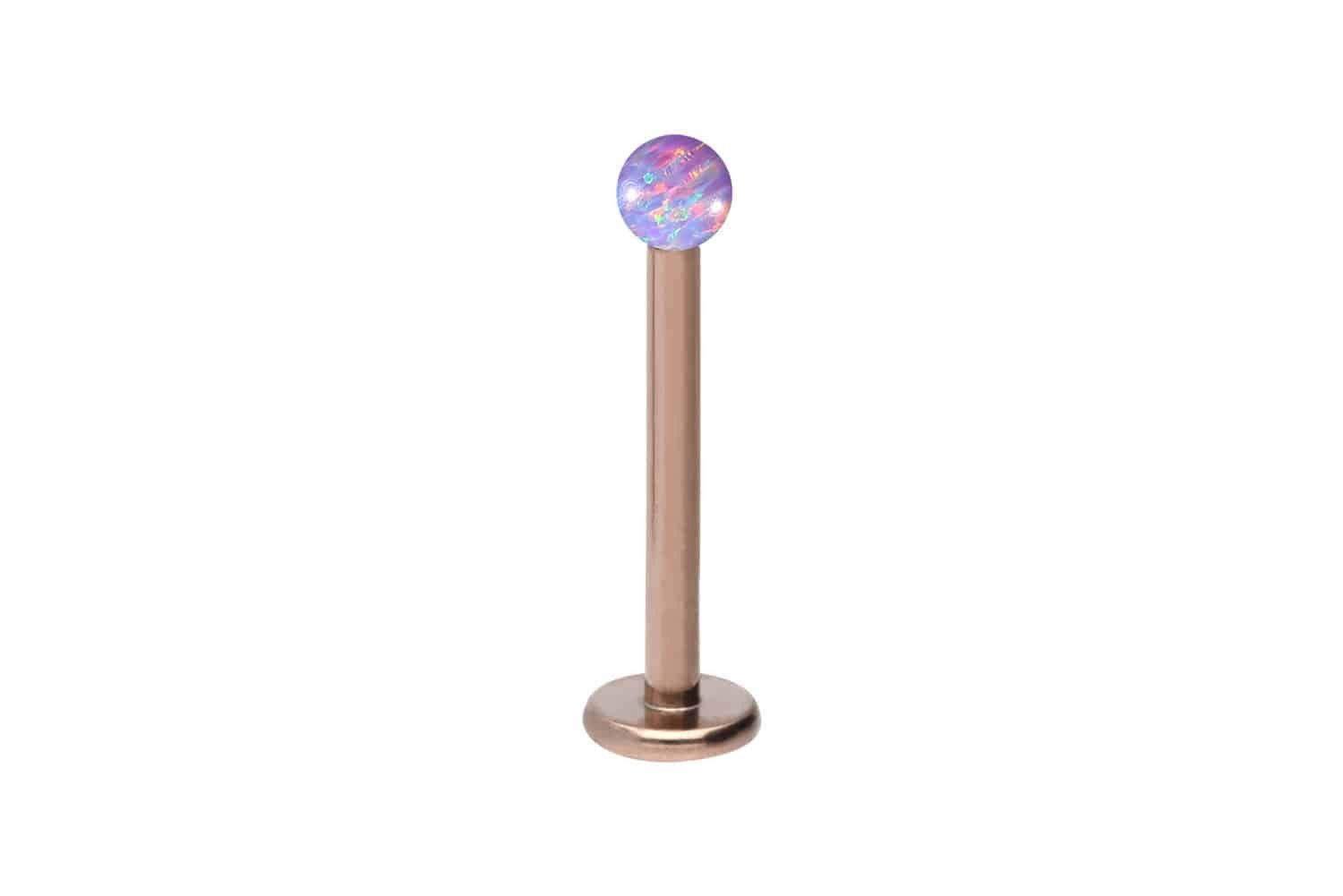 PIERCINGLINE Piercing-Set Chirurgenstahl Labret SYNTHETISCHER OPAL (Labrets, 1-tlg)