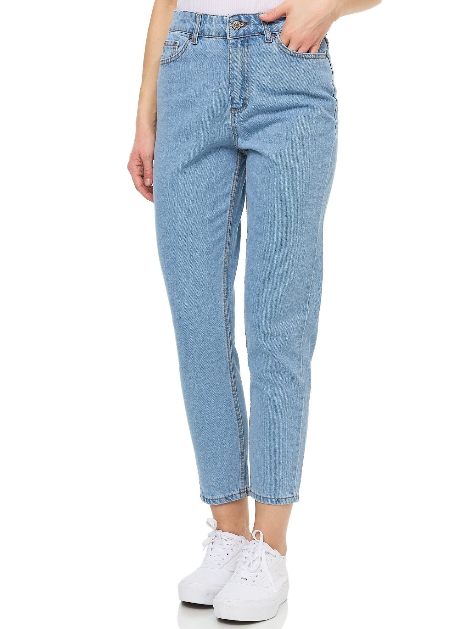 Tazzio Mom-Jeans F129 Mom Fit Schnitt, High Waist, lockere Passform, Tapered Leg