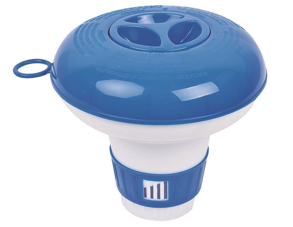 Avenli Chlordosierschwimmer Dosierschwimmer für Tablettengröße 1 (2,5 cm), (Packung, 1-tlg., Für 20g Minitabs / Multitabs) Für Pools und Whirlpools geeignet, mit Öse zur Befestigung am Poolrand