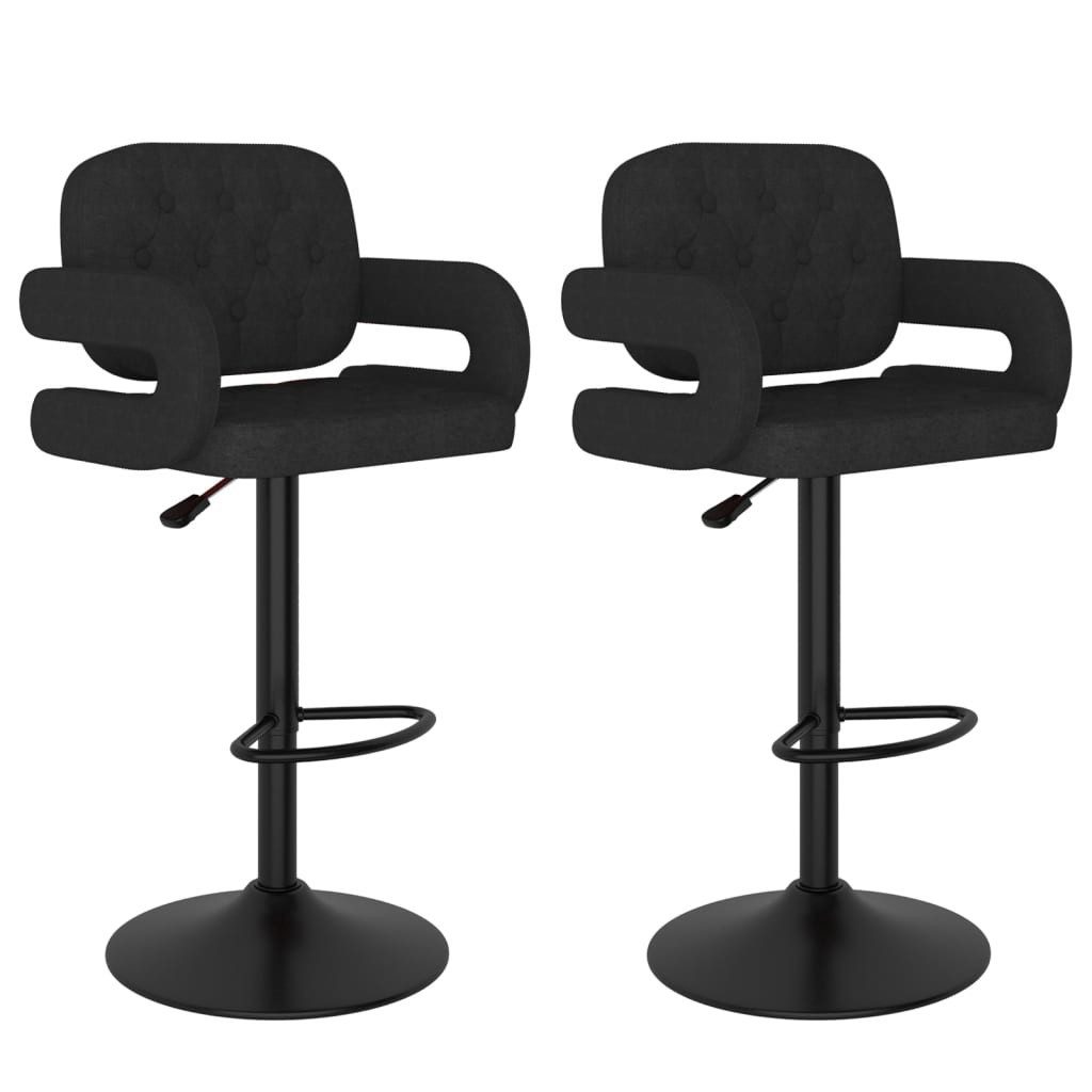 Barhocker Barhocker 2 Stk. Schwarz Stoff