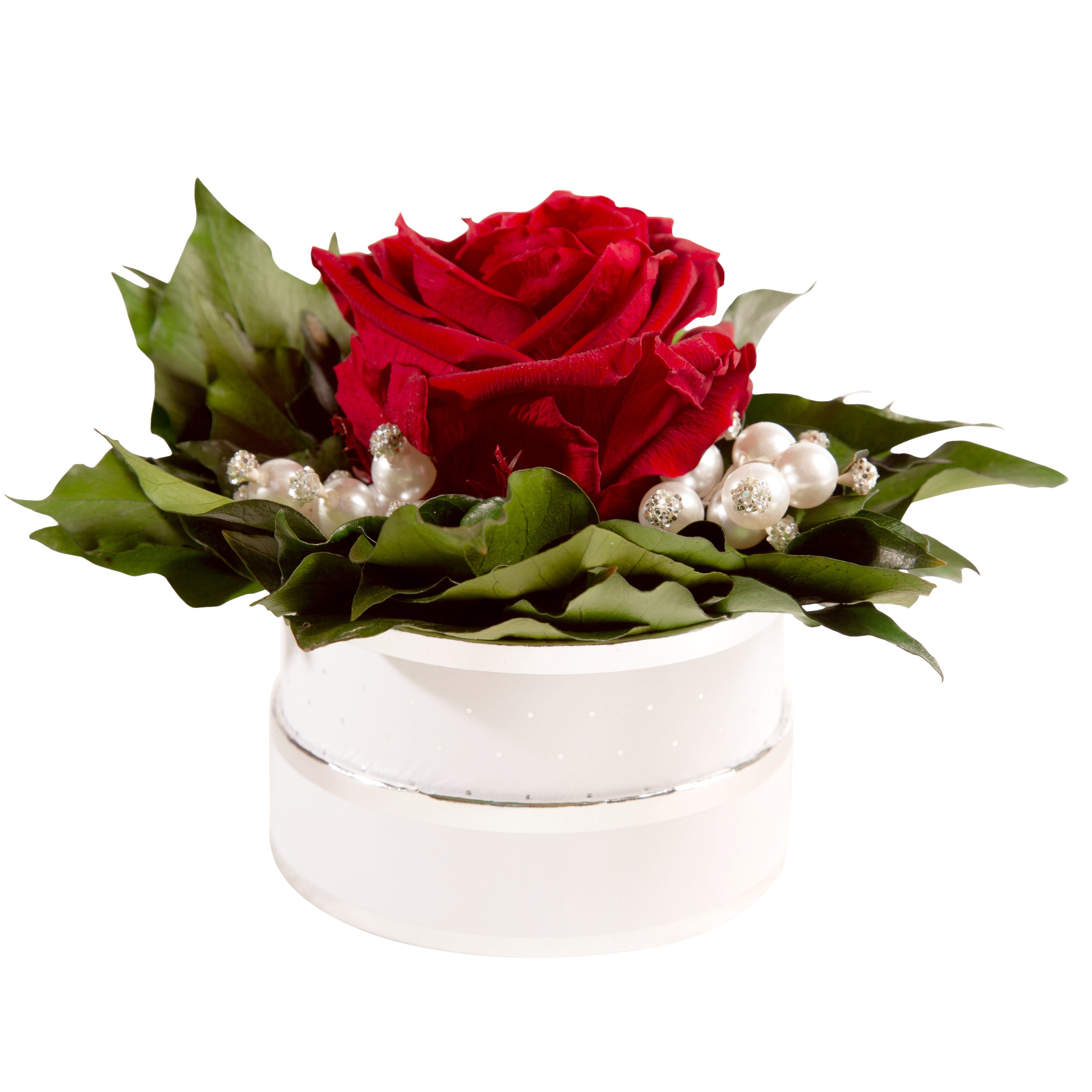 Kunstblume Infinity Rosenbox Diamonds and Pearls günstig online kaufen