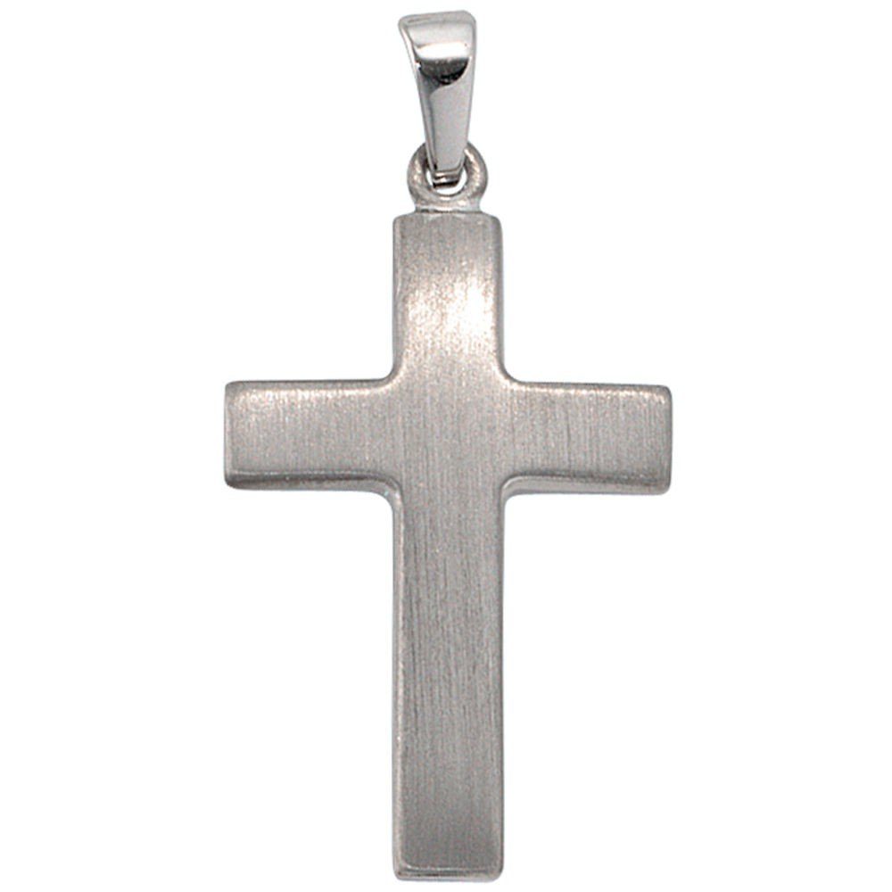 Kettenanhänger Anhänger Kreuz, aus 925 Sterlingsilber rhodiniert