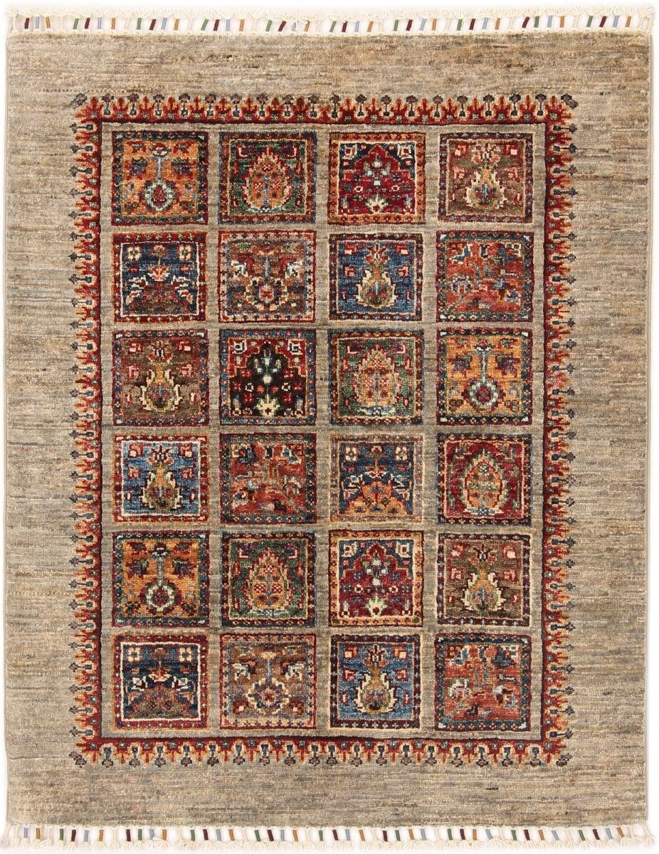 Orientteppich Arijana Bakhtiari 87x105 Handgeknüpfter Orientteppich, Nain Trading, rechteckig, Höhe: 5 mm