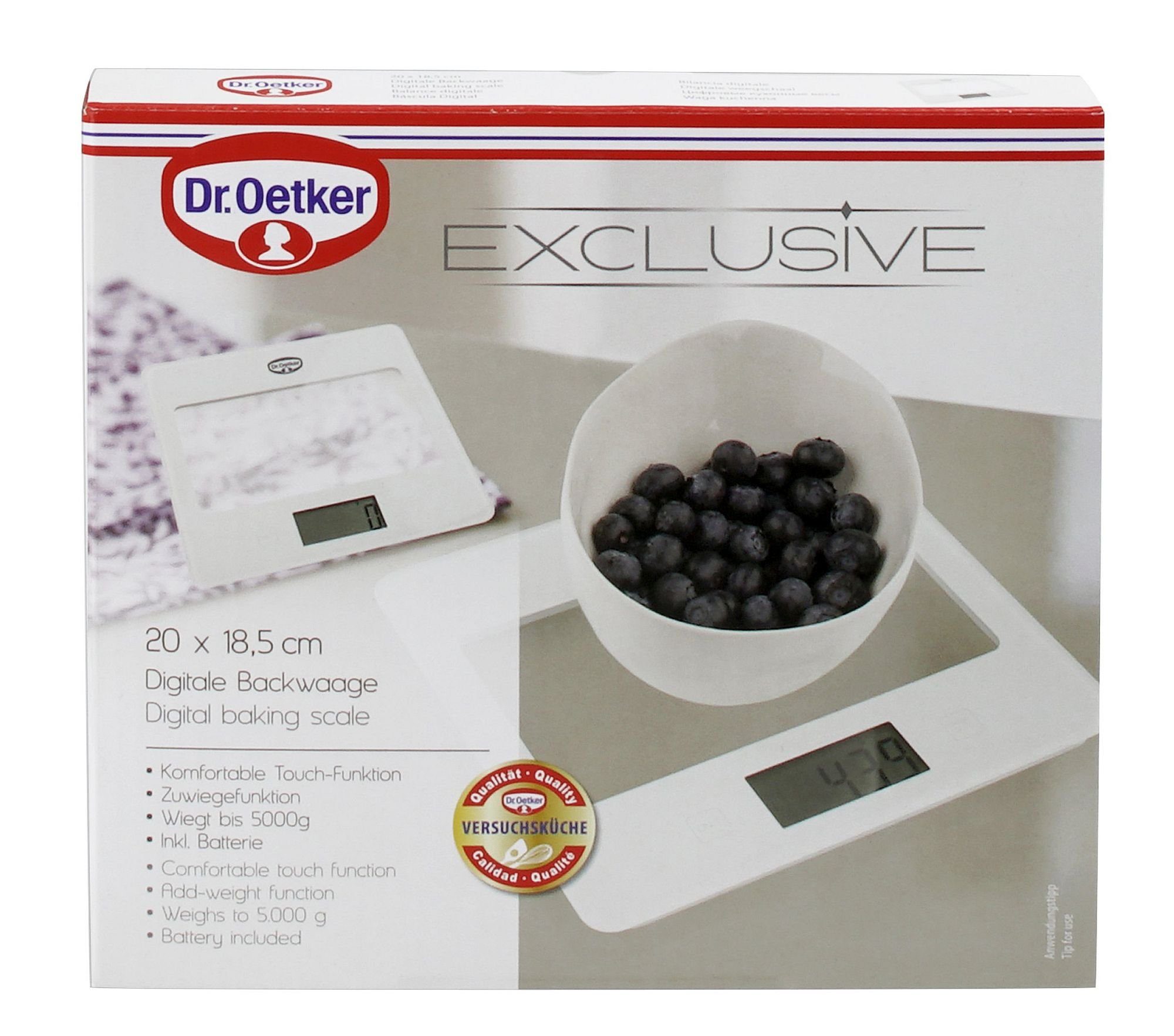 Dr. Oetker Küchenhelfer Küchenwaage Küchenwaage Backwaage Waage digital bis 5 kg Exclusive Dr. Oetker 4541 – Bild 3 von 3