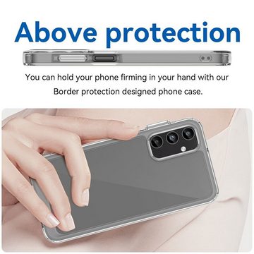 Wigento Handyhülle Für Samsung Galaxy A15 TPU Schutz Handy Hülle Case Cover Transparent