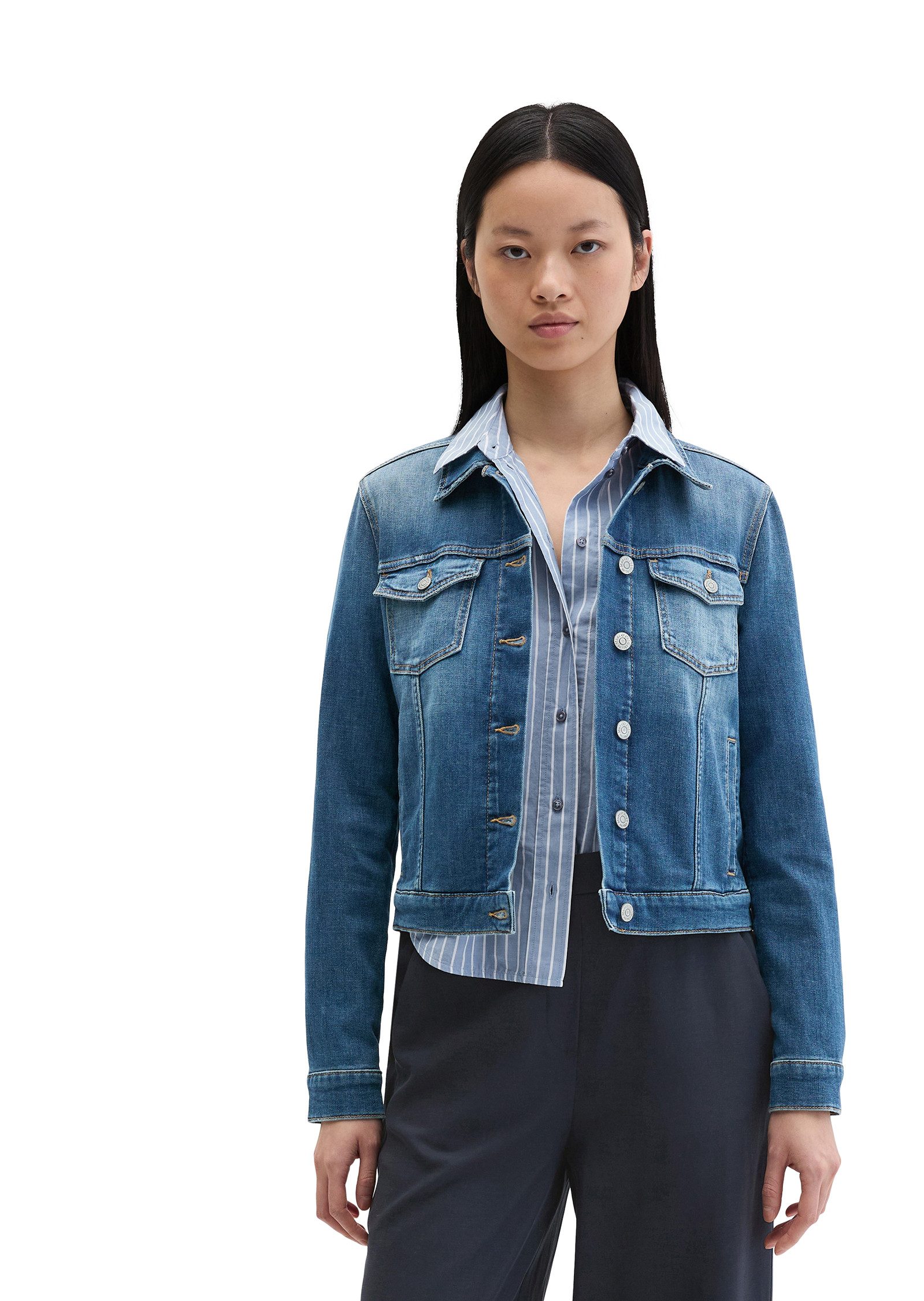 Marc O'Polo Jeansjacke regular fit aus Cashmere Touch Denim günstig online kaufen