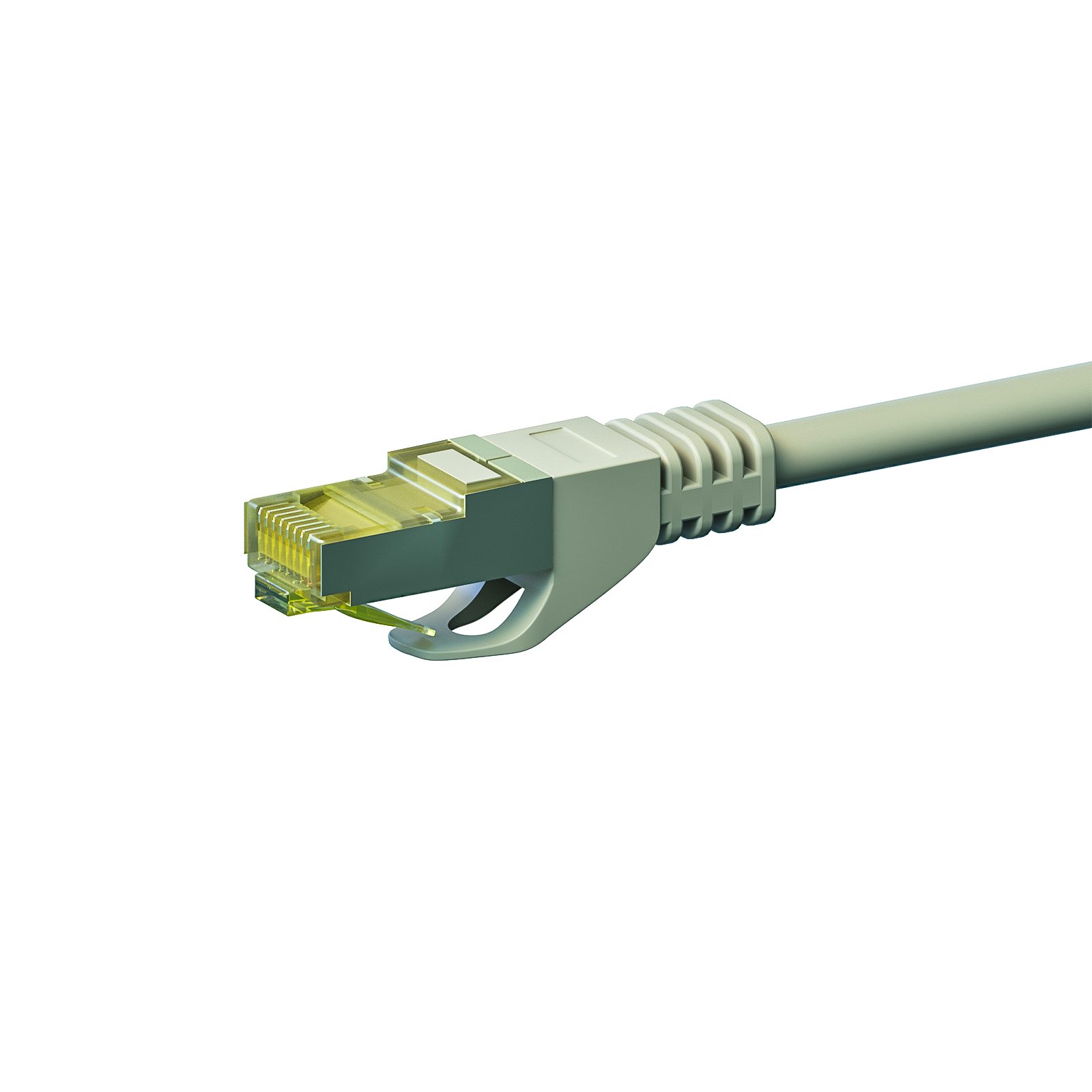 Danicom RJ45 Netzwerkkabel S/FTP (PiMF), mit CAT 7 Rohkabel, Grau, 0,25m Netzwerkkabel, RJ45, RJ45 (25 cm), Cat7, 100% Kupfer