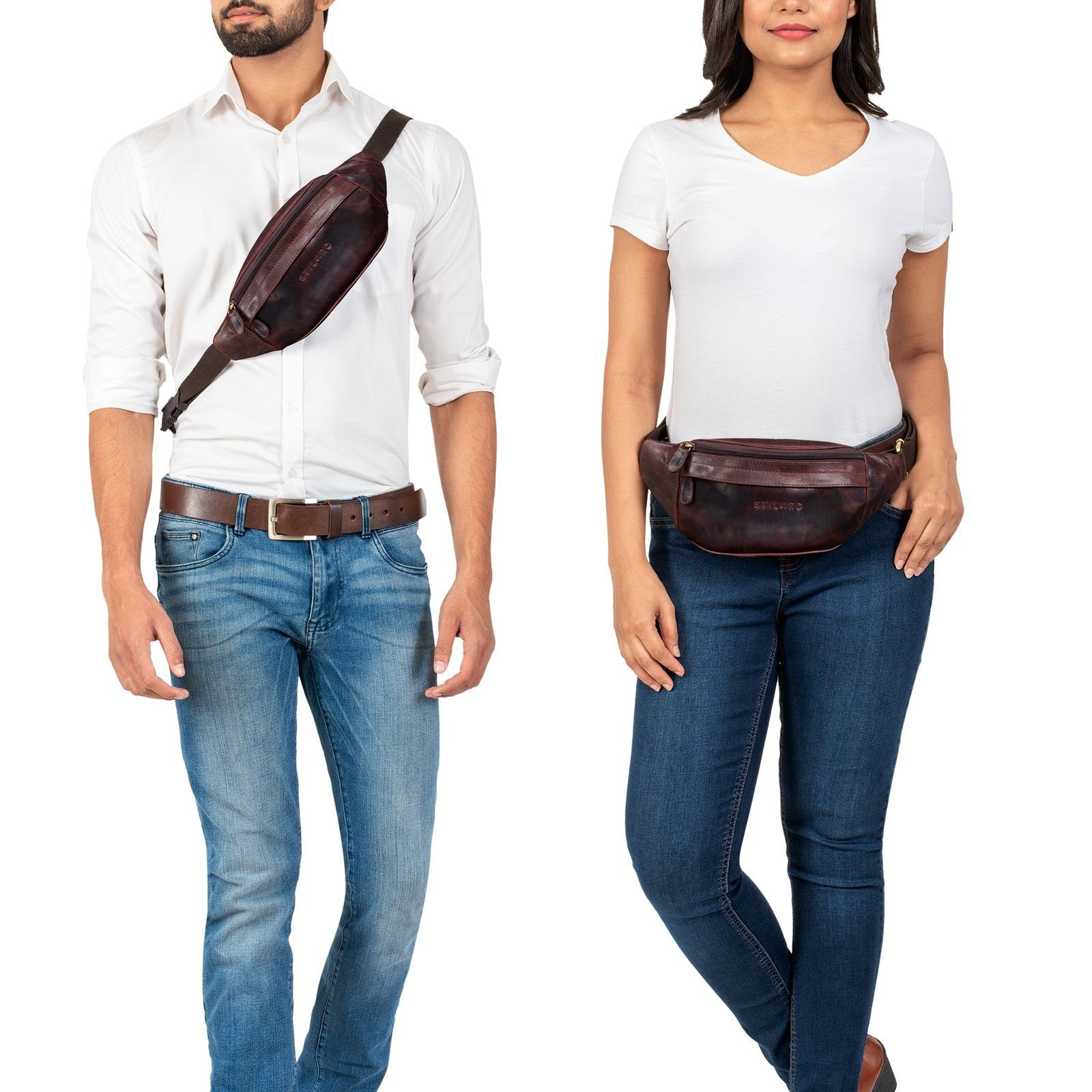 STILORD Bauchtasche "Terry" Bauch Tasche Leder