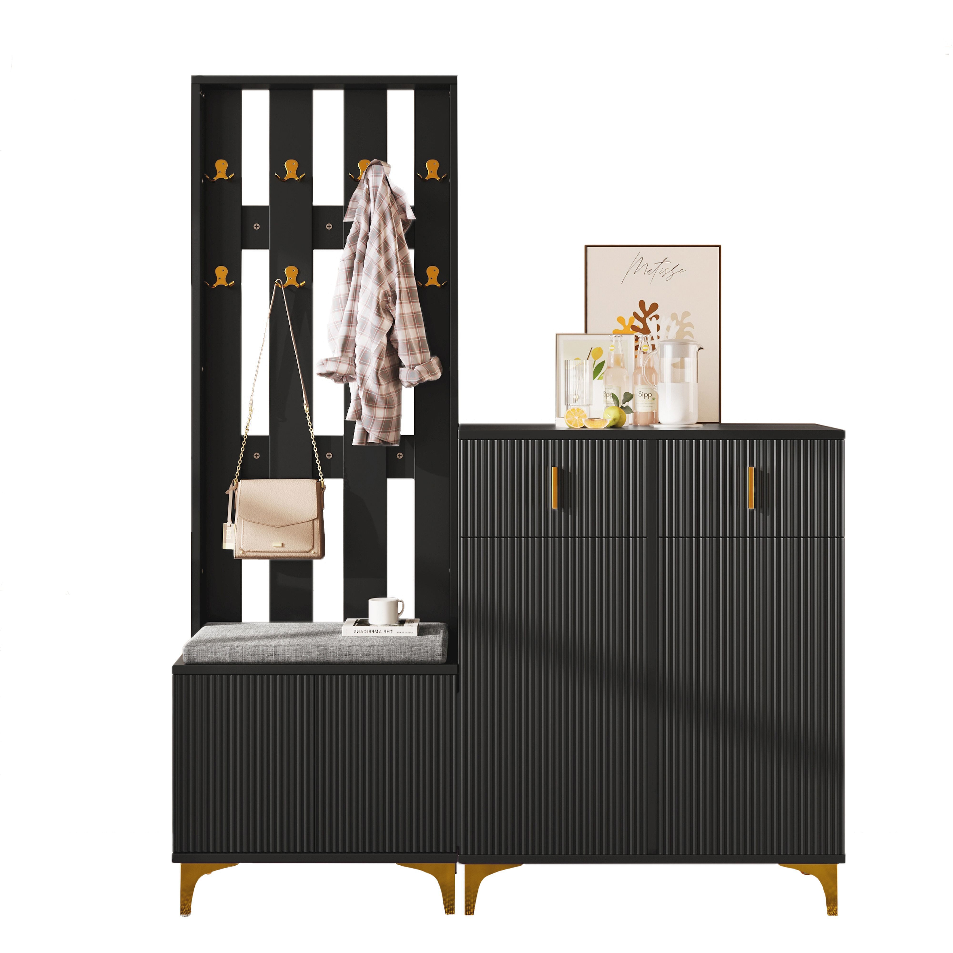 BlingBin Garderoben-Set, (2-St., mit Schuhbank Haken günstig online kaufen