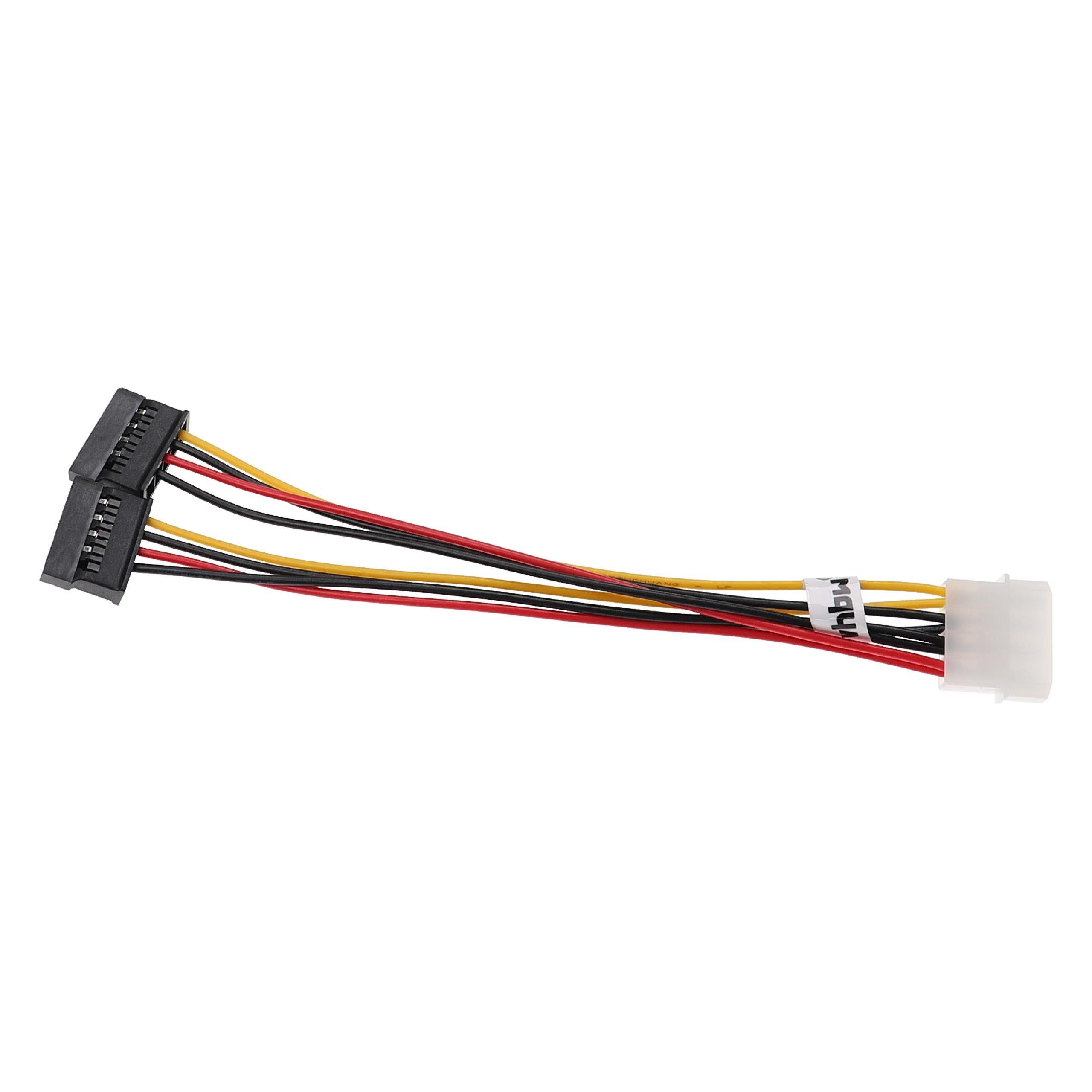 vhbw für Computer / Festplatte / SATA Geräte Computer-Kabel, Zwei-Wege-Splitter, Flachkabel