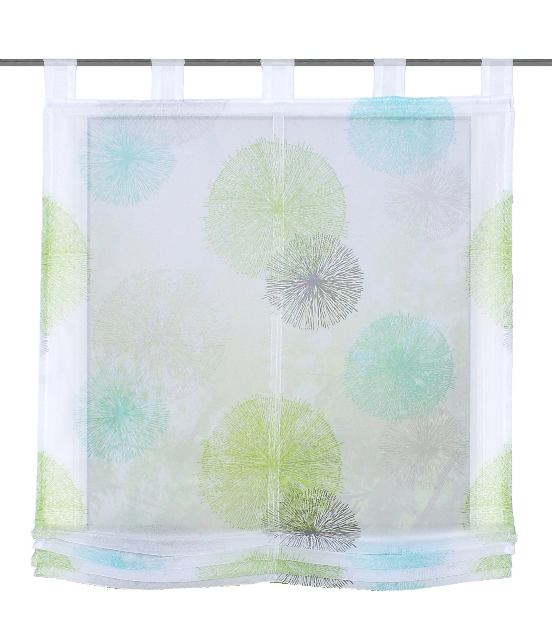 HOME WOHNIDEEN Raffrollo Raffrollo Rawlins grün, mit Schlaufen, mit Schlaufen