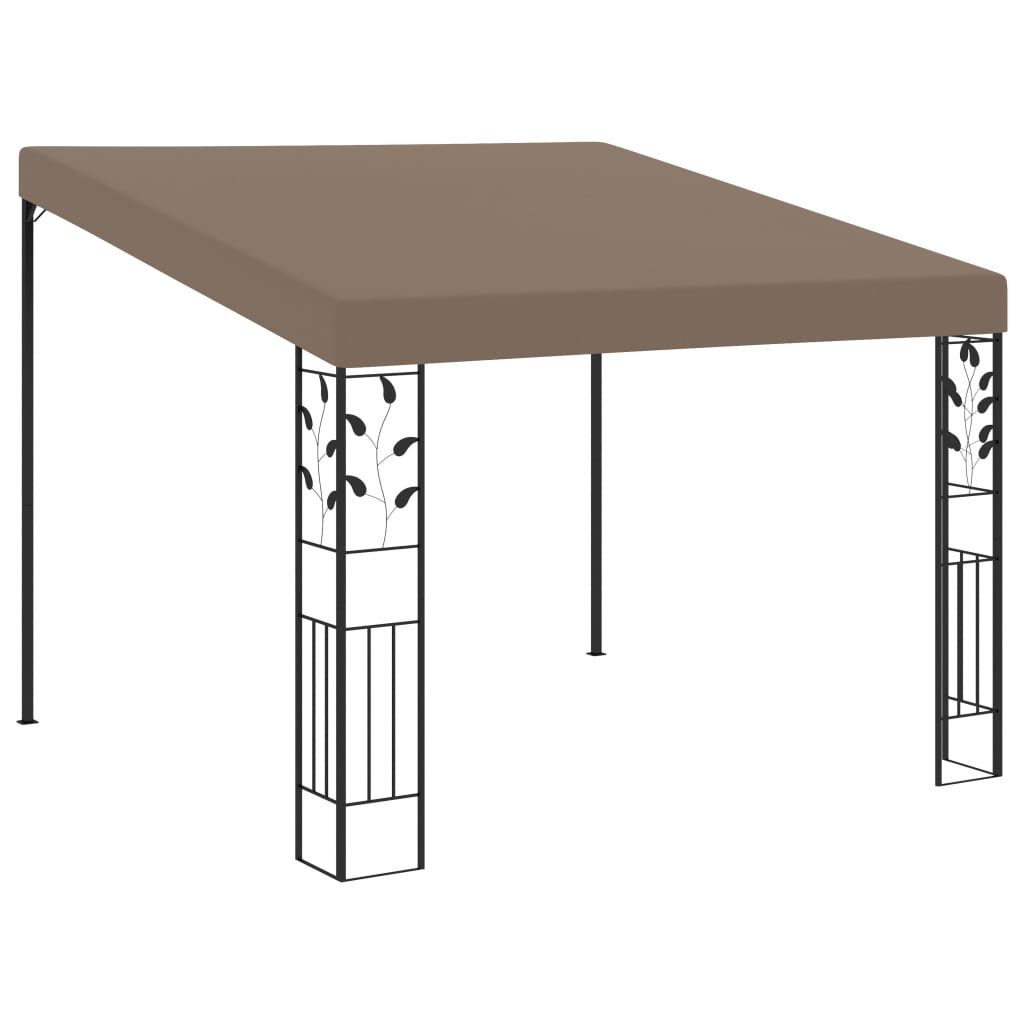 Pavillon Wand-Pavillon Gartenzelt 3x3x2,5 m Taupe