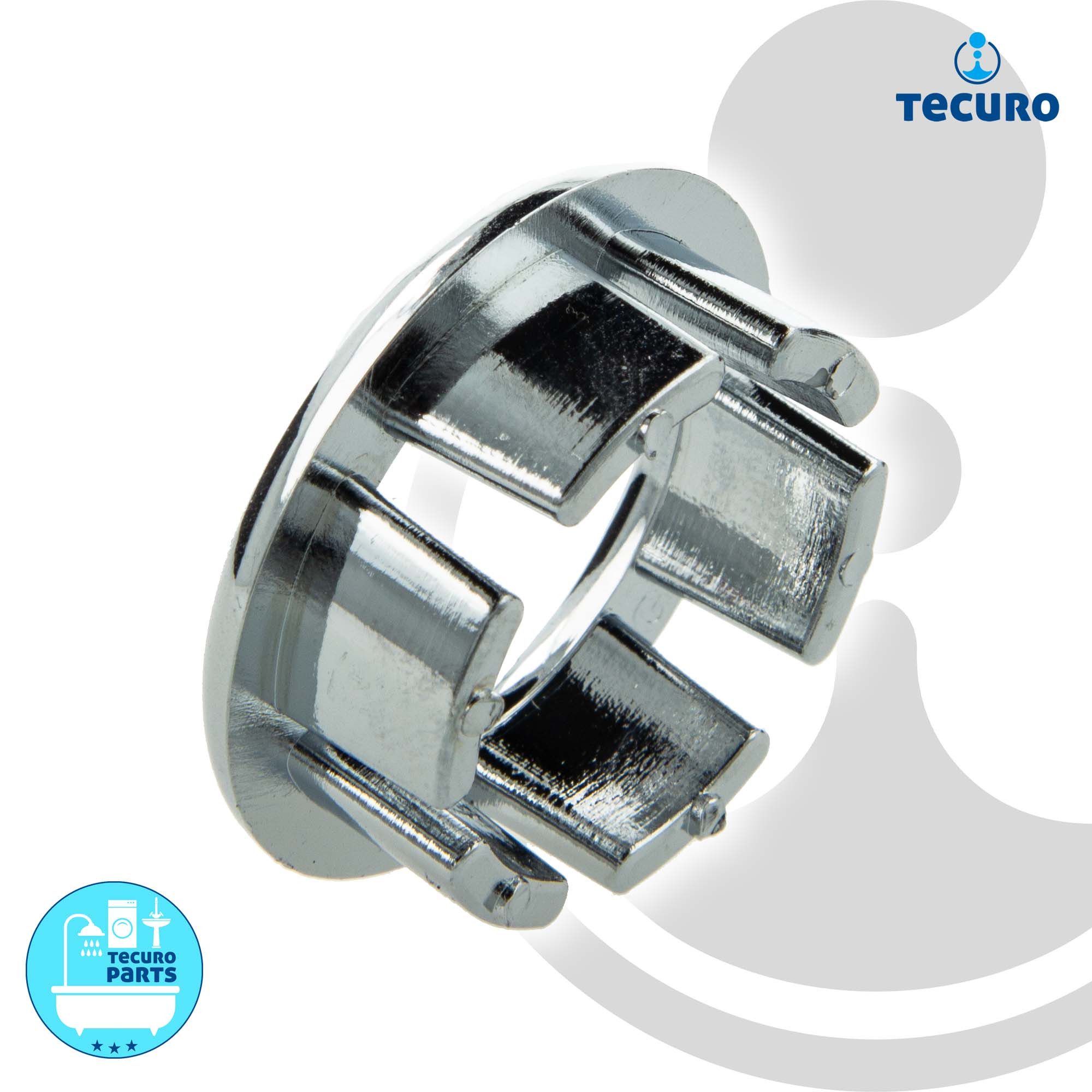 tecuro Badarmatur Überlaufblende Ø 14/19/24/28 mm Abdeckung Ring für Überlaufloch – Bild 3 von 4