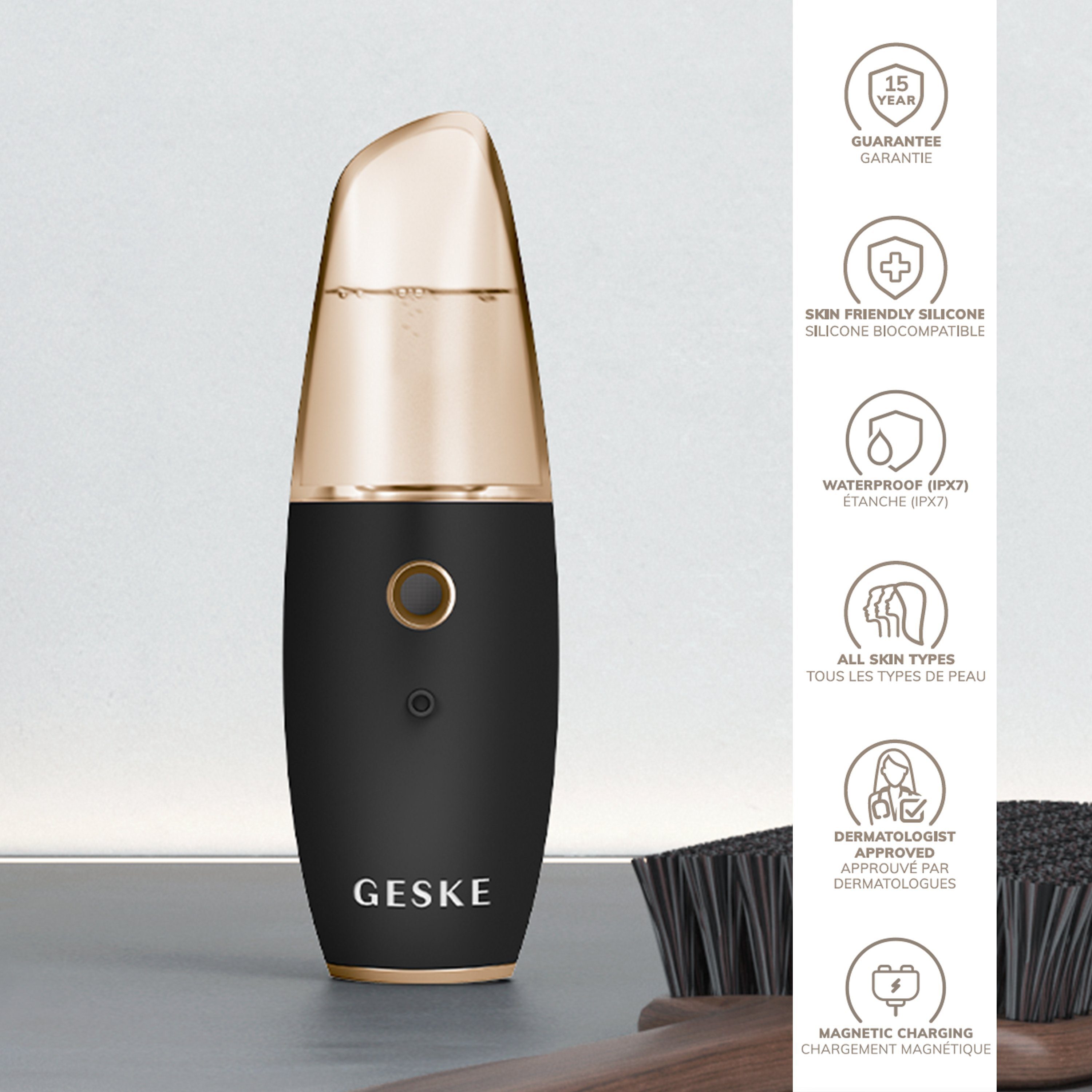 Hydration Mit Enhancer (SmartAppGuided 4 kostenloser personalisierte & German GESKE inkl. 1, Device), deine erhältst Tech Du Packung APP Beauty (Gerät 2-tlg., Facial Gray App Hautpflegeroutine. in SmartAppGuided™ GESKE Gerät USB-Ladekabel), der Refresher