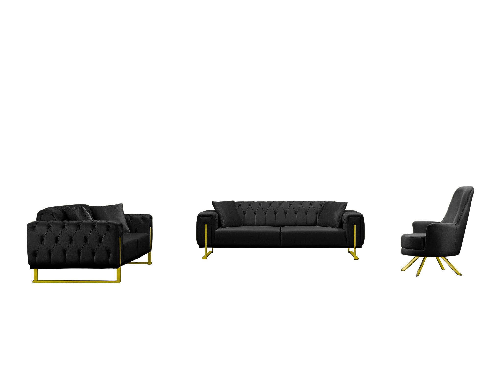 Palms-Store Sofa Valenci 6 Stoff-farben & 3 Kufen Farben, frei kombinierbar, mit Bettfunktion