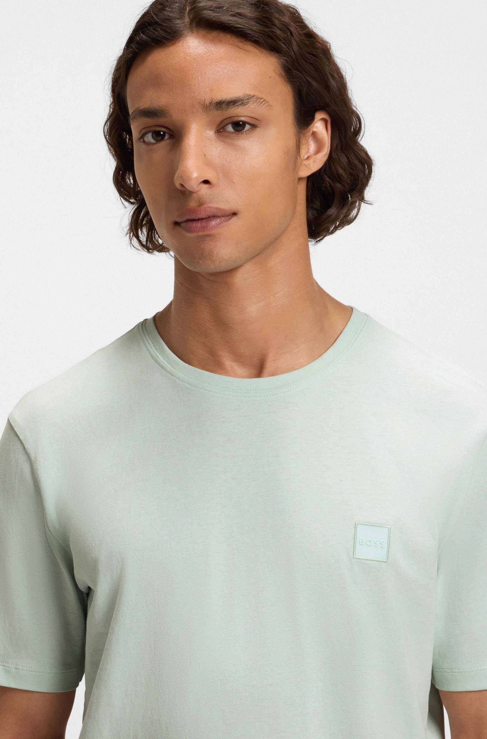 BOSS ORANGE T-Shirt Tales mit BOSS Stickerei auf der Brust günstig online kaufen