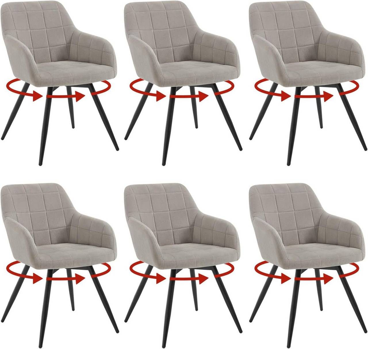 Woltu Esszimmerstuhl (6 St), gepolsterter ergonomischer, günstig online kaufen