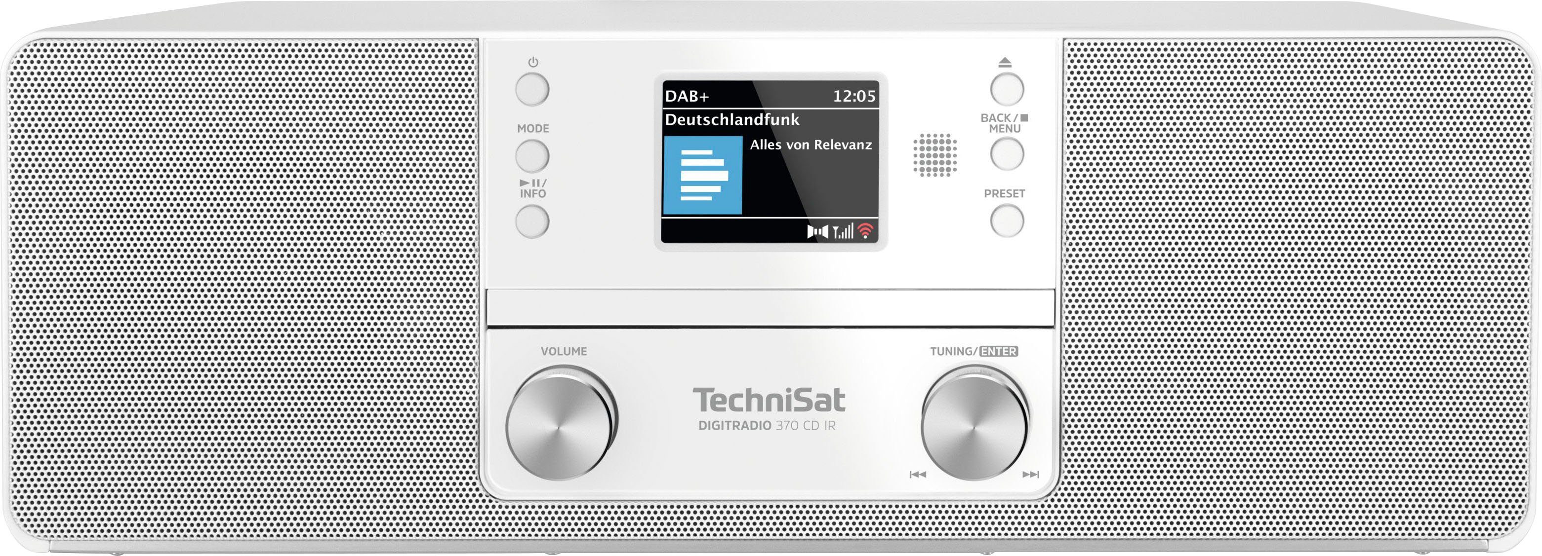10 IR TechniSat W) UKW Digitalradio RDS, (DAB) weiß 370 (Digitalradio DIGITRADIO (DAB), mit CD