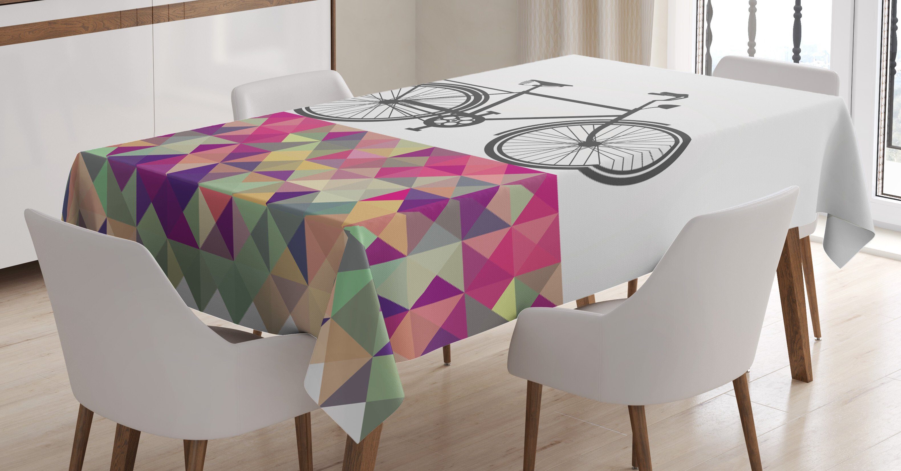 Freigabe Abakuhaus Tischdecke Farbfest Waschbar über Klare Bereich den Für Farben, Jahrgang Außen Fahrrad Color Mosaic geeignet