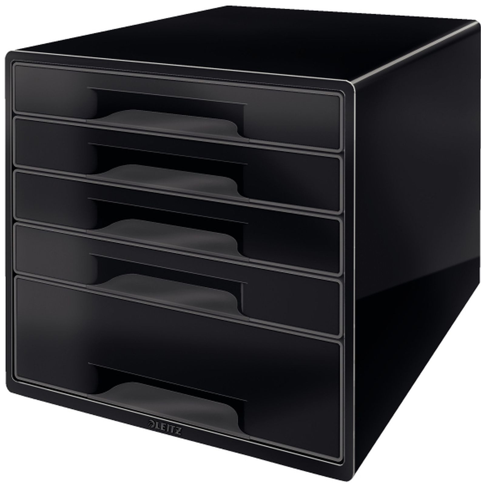 LEITZ Organizer Schubladenbox Cube 5 Schubladen PS schwarz/weiß