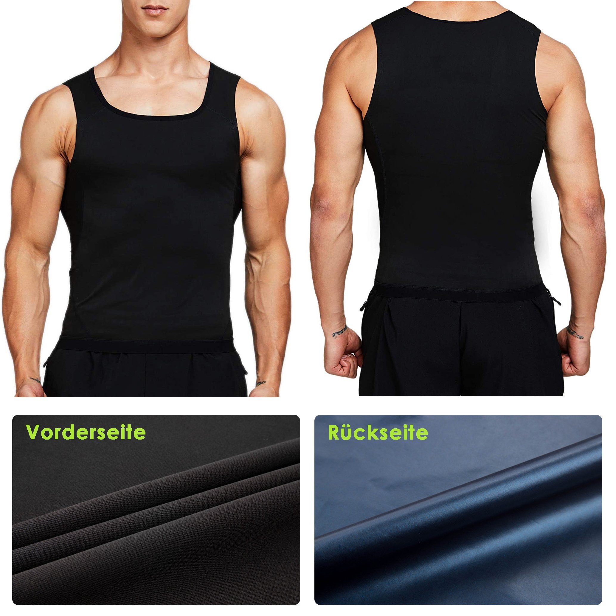 GOLDEN Schwitzanzug abnehmen Weste Herren Sauna Tank Top Taille Trainer Schwitzweste