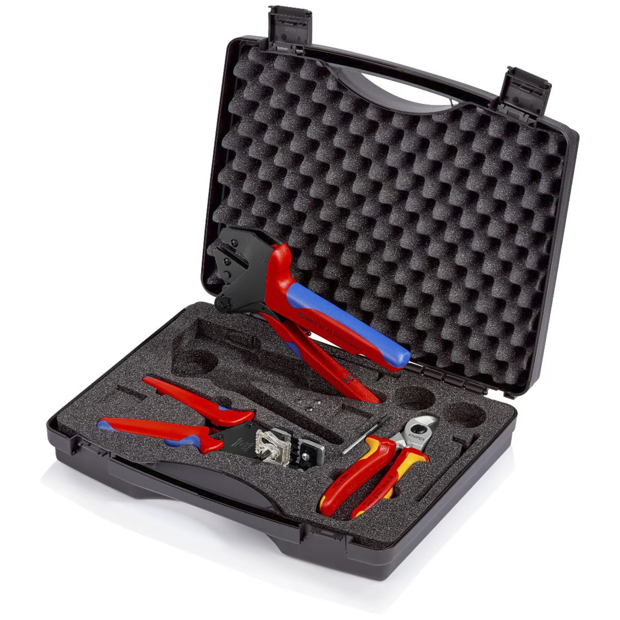 Knipex Werkzeugset KNIPEX Werkzeugkoffer für Photovoltaik, 3-teilig, (3-tlg)