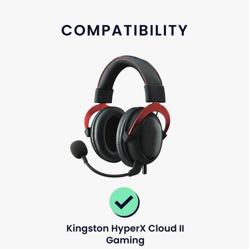 kwmobile 2x Ohrpolster für Kingston HyperX Cloud II Gaming Ohrpolster (Velours Ersatz Ohr Polster für Overear Headphones)
