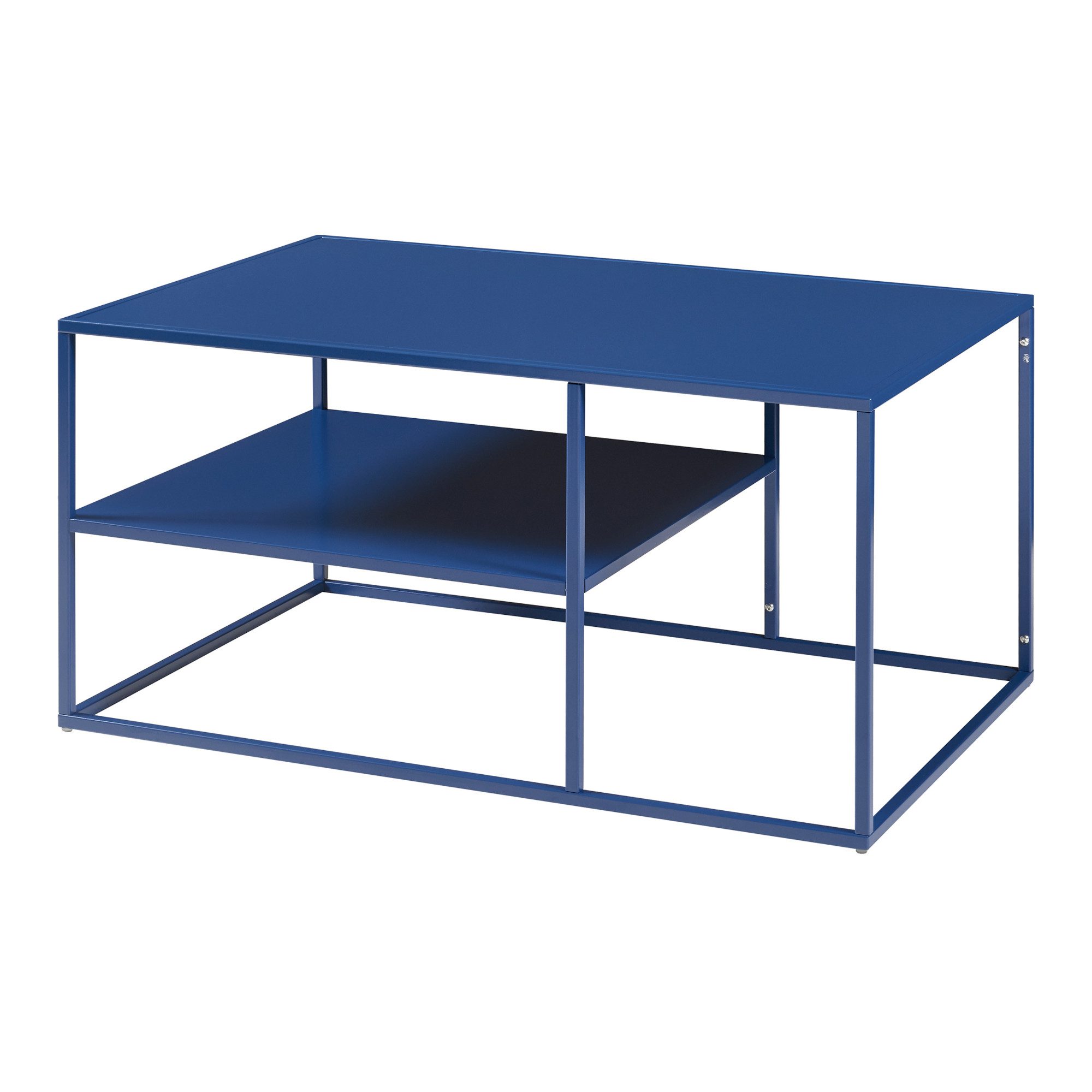 en.casa Couchtisch, »Solund« Beistelltisch Stahl 45x90x60 cm Dunkelblau günstig online kaufen