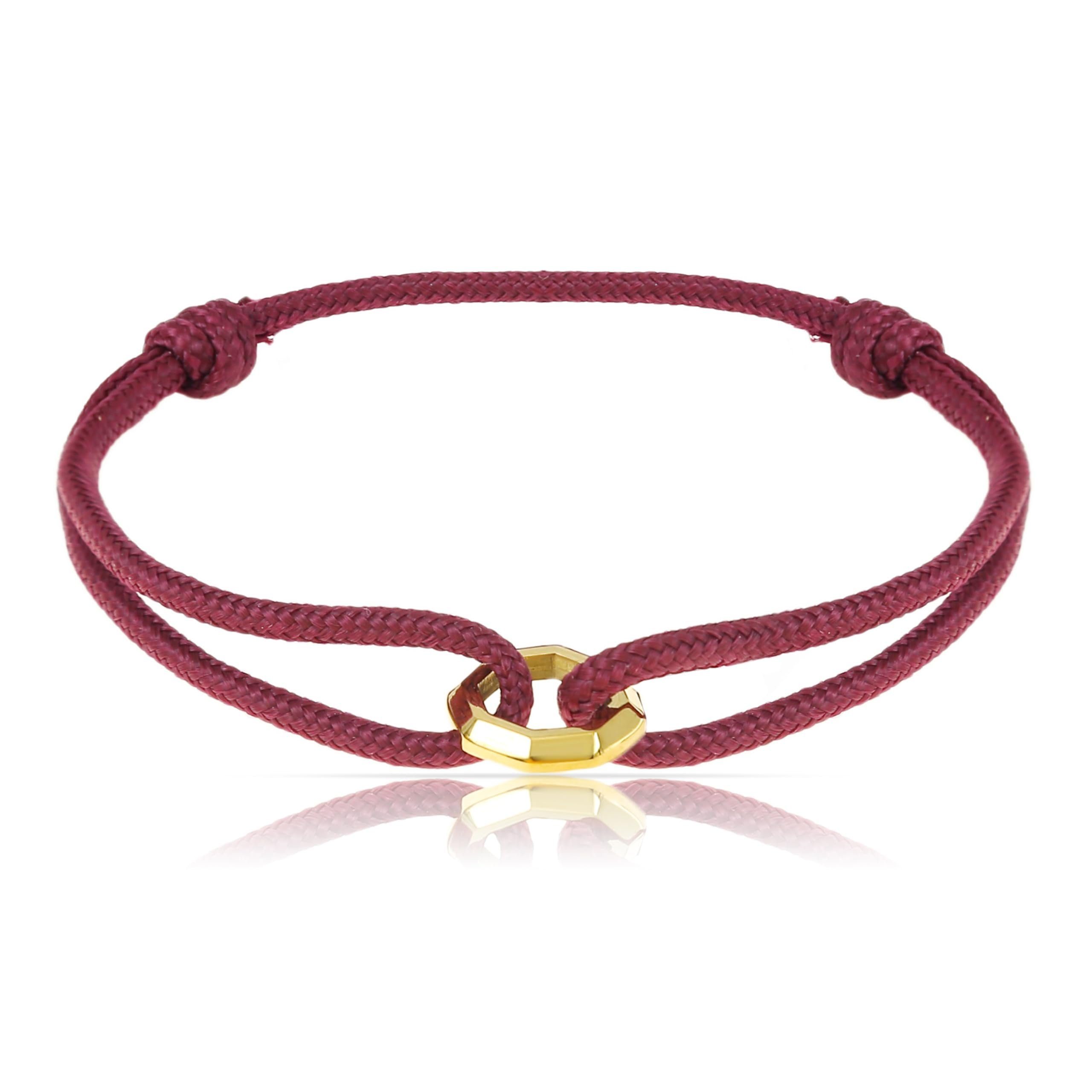 Made by Nami Armband Herren & Damen Surfer Segeltau Armband Rot, Handgemacht & Geflochten - Maritimes & Minimalistisches Armband