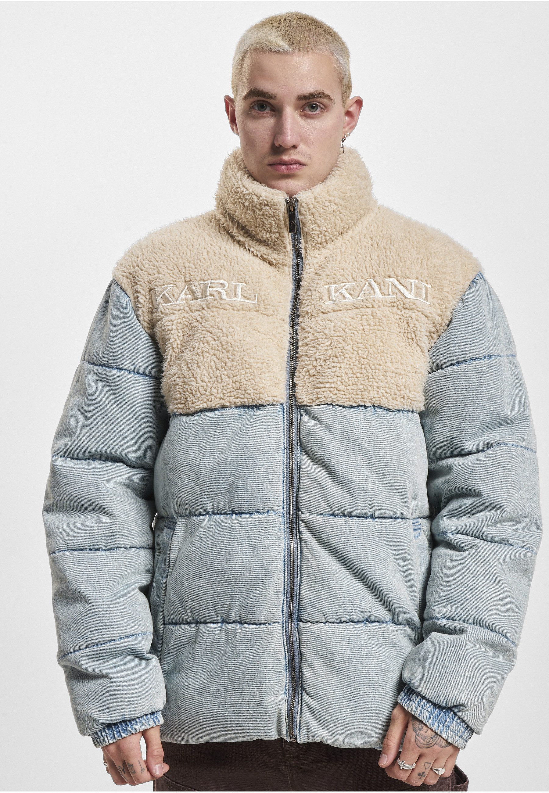 Karl Kani Winterjacke Karl Kani Herren KM234-036-1 KK Retro Denim Teddy Puffer Jacket (1-St)