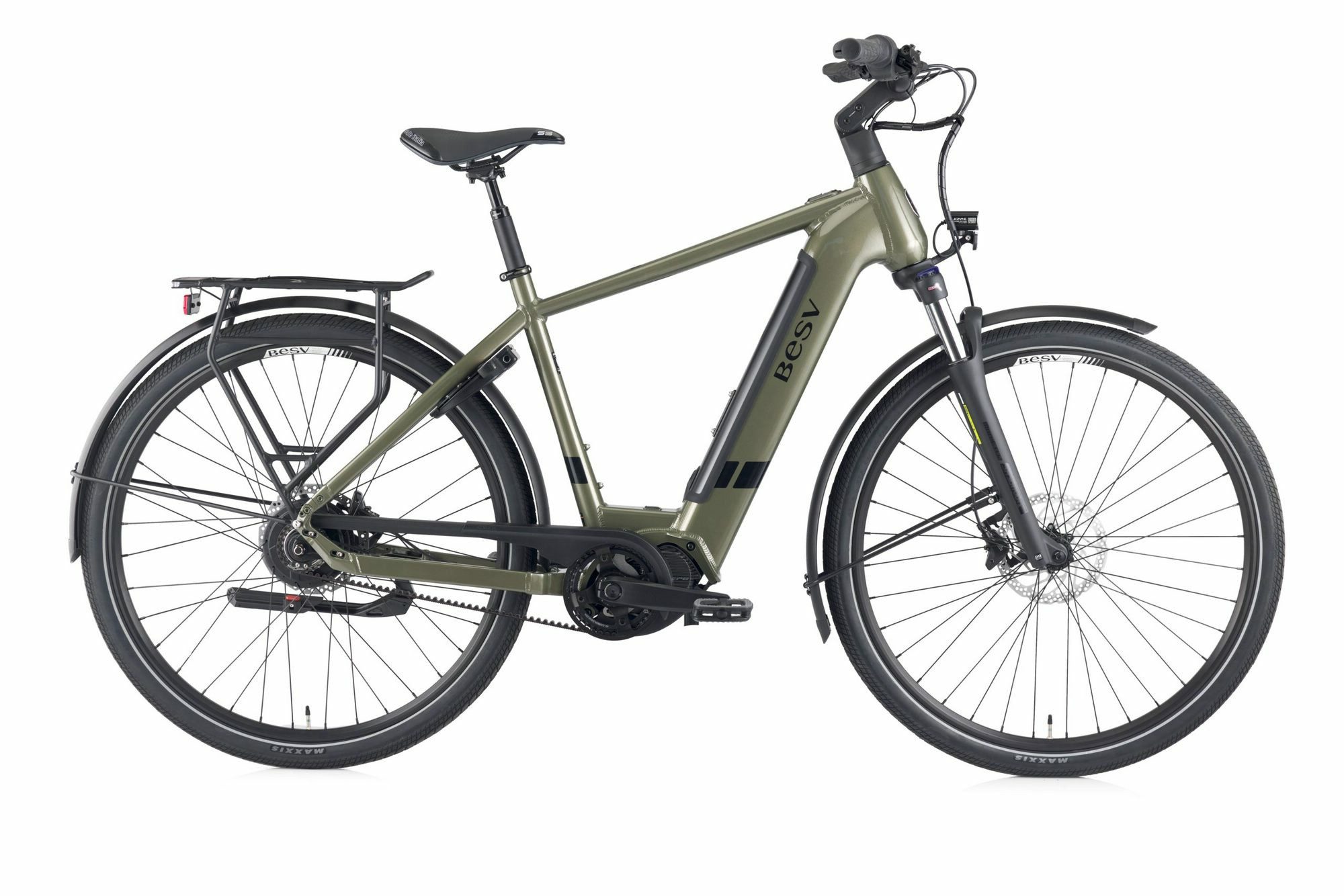 BESV E-Bike Touren Bike CT 1.3 metallic khaki 28" 630 Wh Diamant, Enviolo ENVIOLO Trekking Schaltwerk, Nabenschaltung